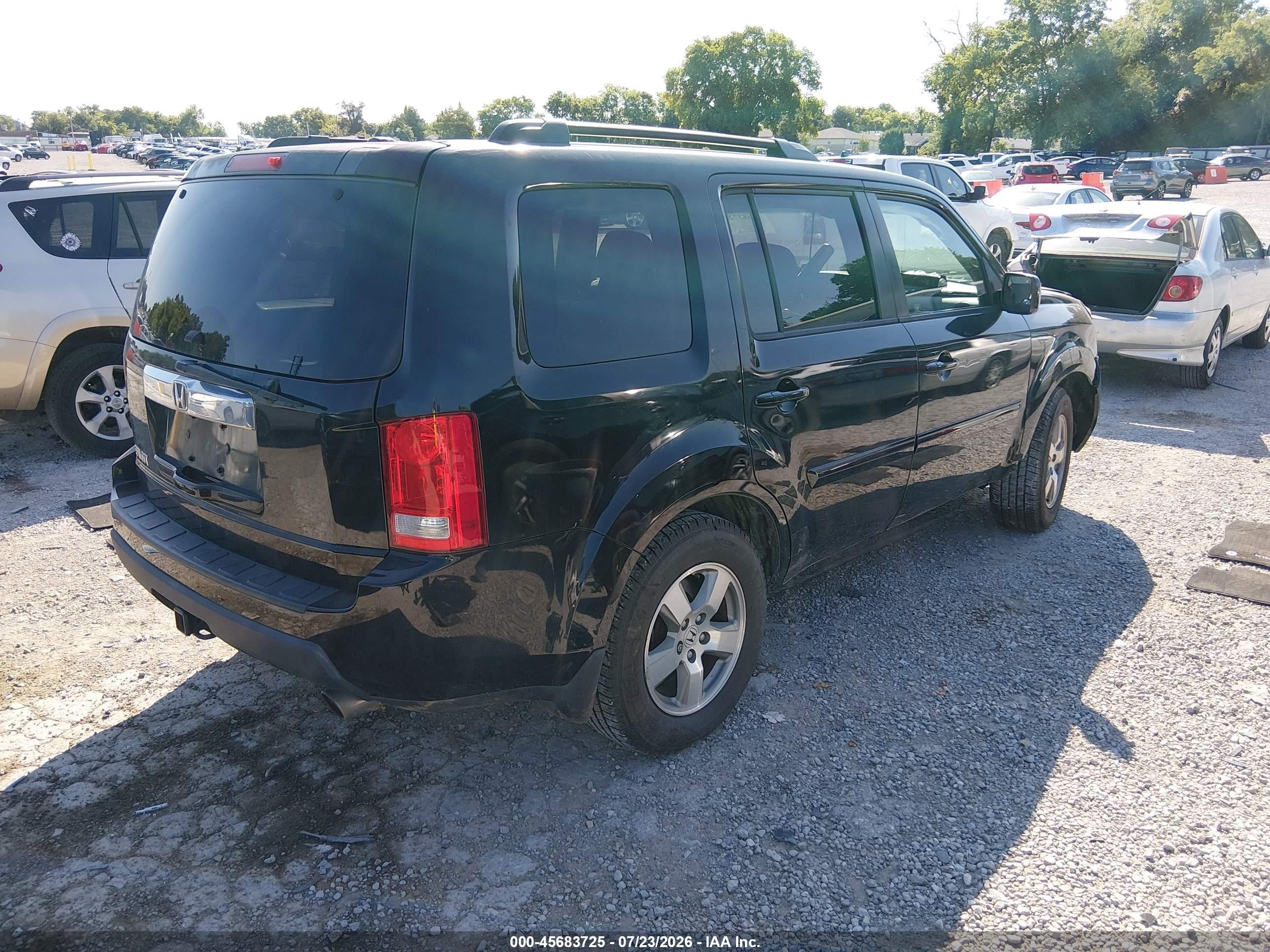 2011 Honda Pilot Ex-l Black vin: 5FNYF3H59BB048586