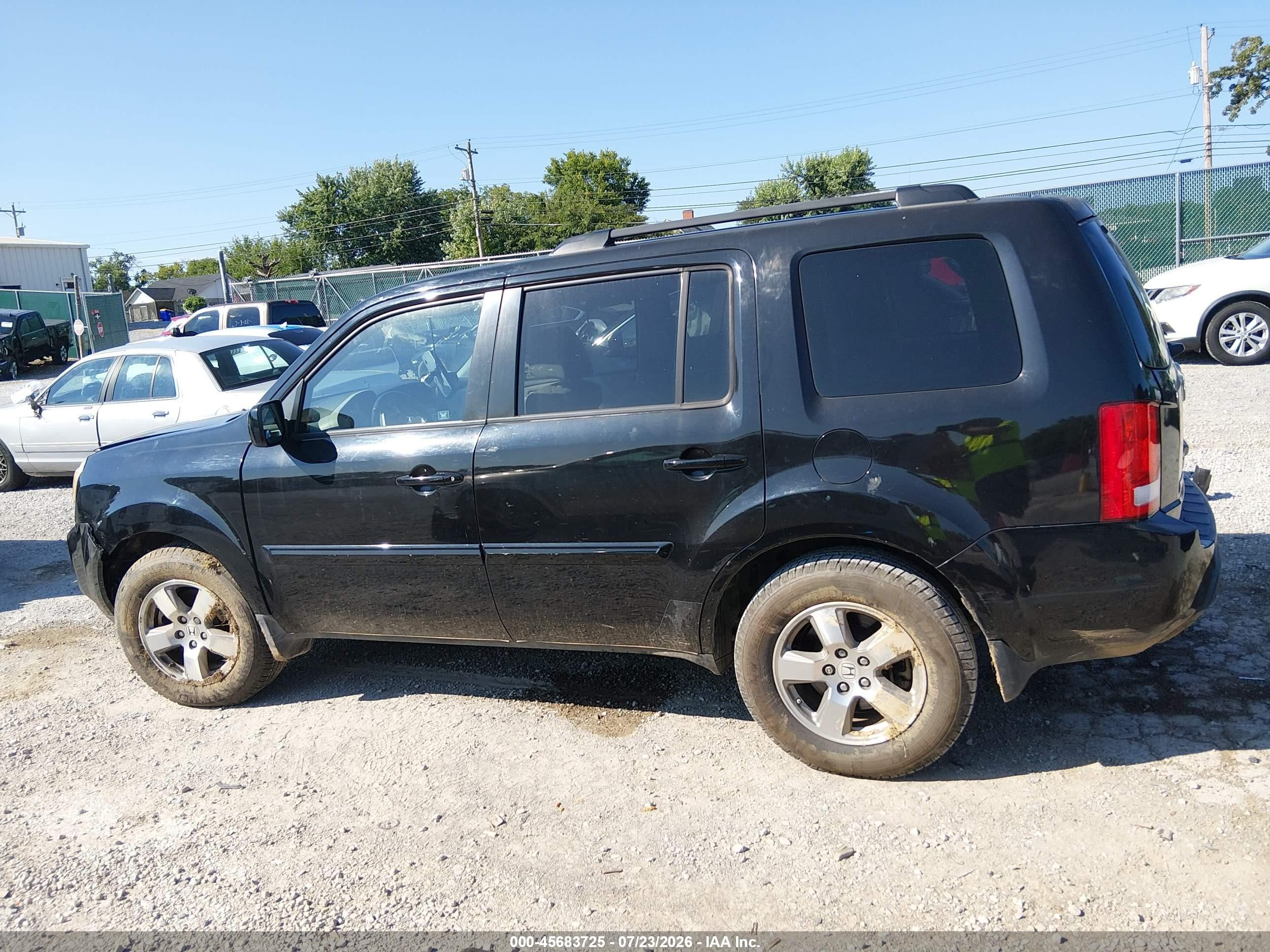 2011 Honda Pilot Ex-l Black vin: 5FNYF3H59BB048586