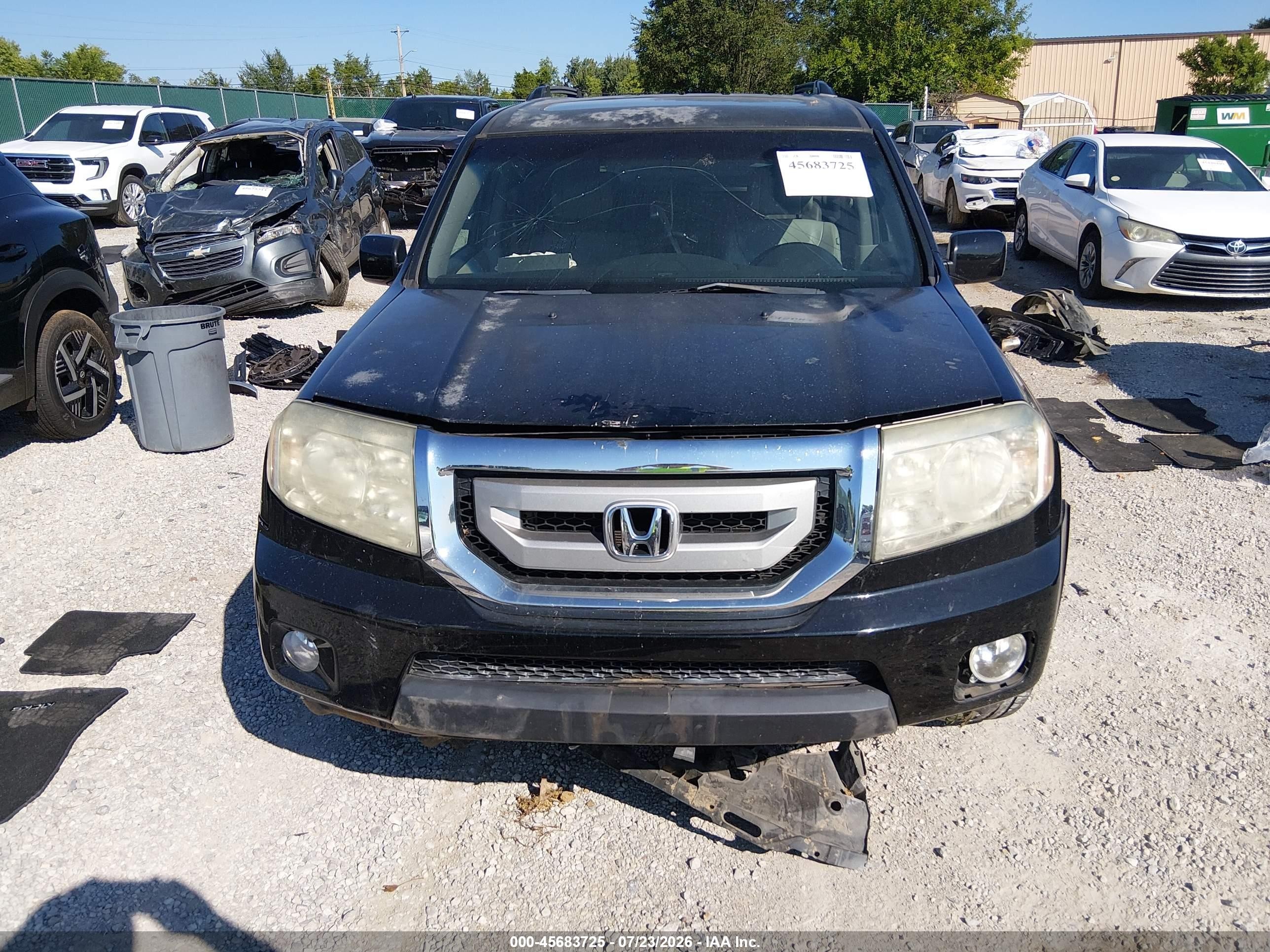 2011 Honda Pilot Ex-l Black vin: 5FNYF3H59BB048586