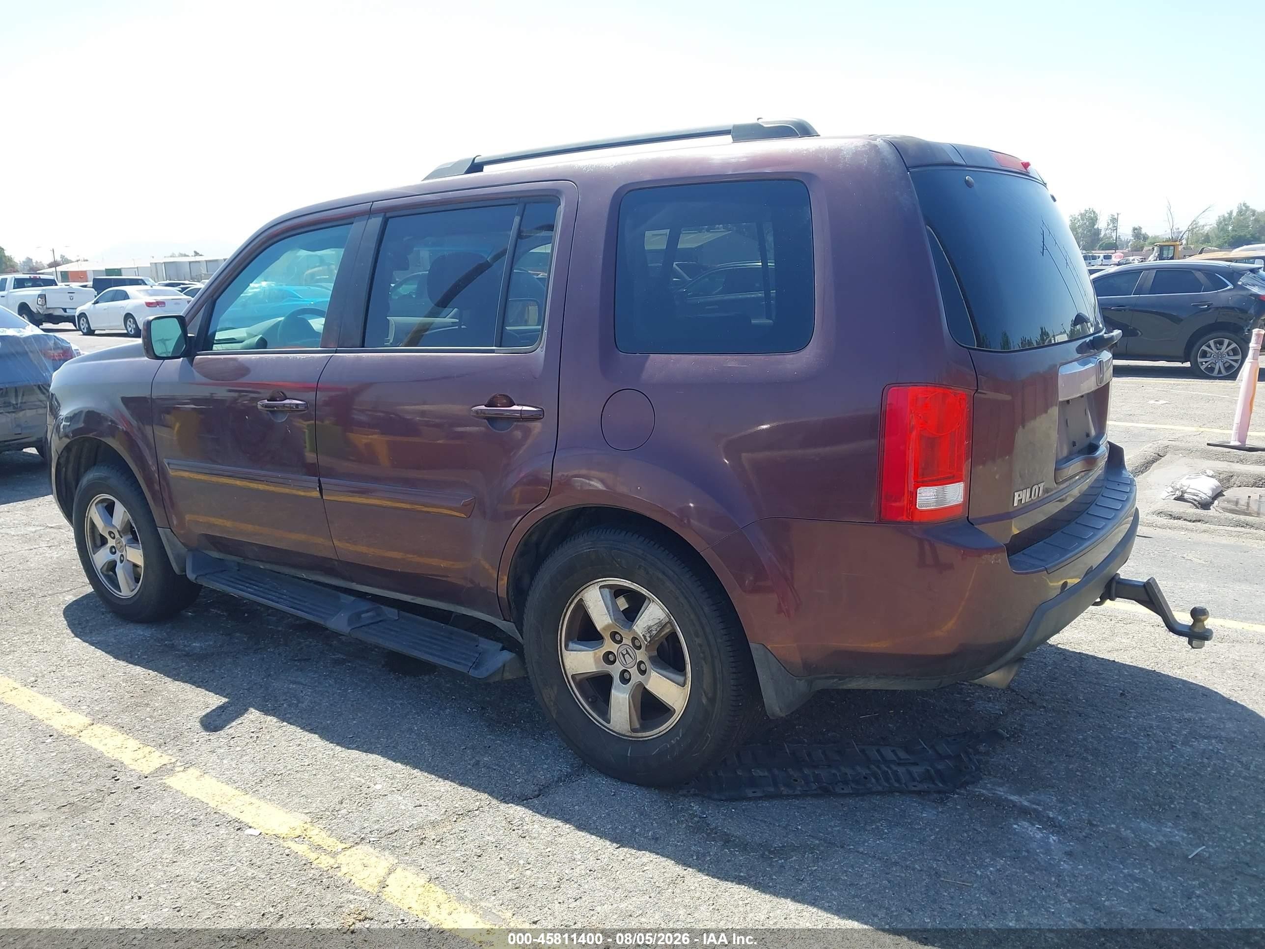 2011 Honda Pilot Ex-l Maroon vin: 5FNYF3H59BB050404
