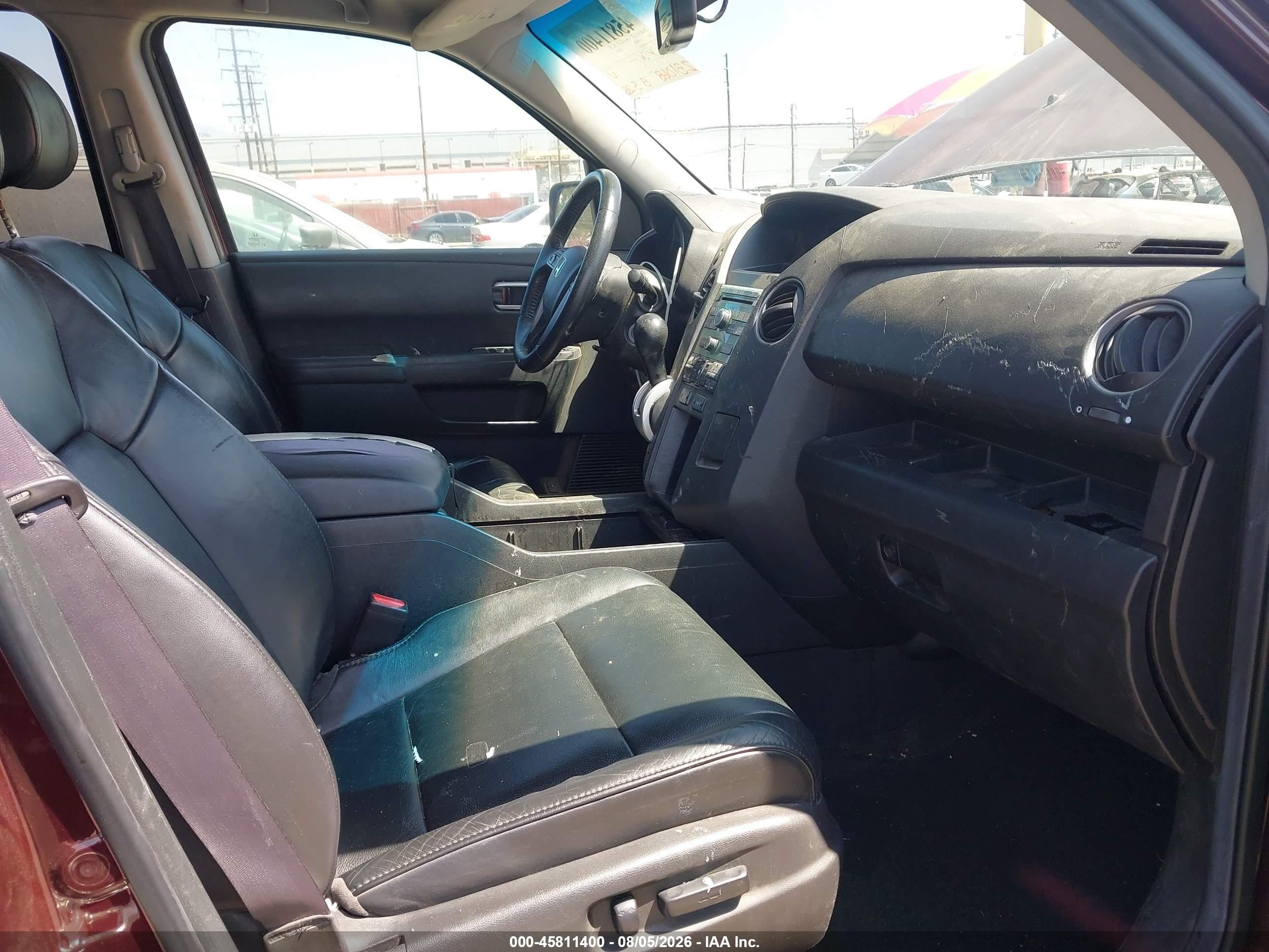 2011 Honda Pilot Ex-l Maroon vin: 5FNYF3H59BB050404