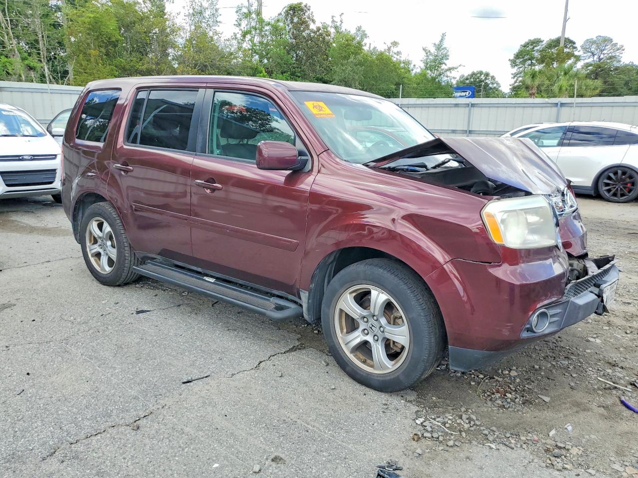 2012 Honda Pilot Exl Burgundy vin: 5FNYF3H59CB018358