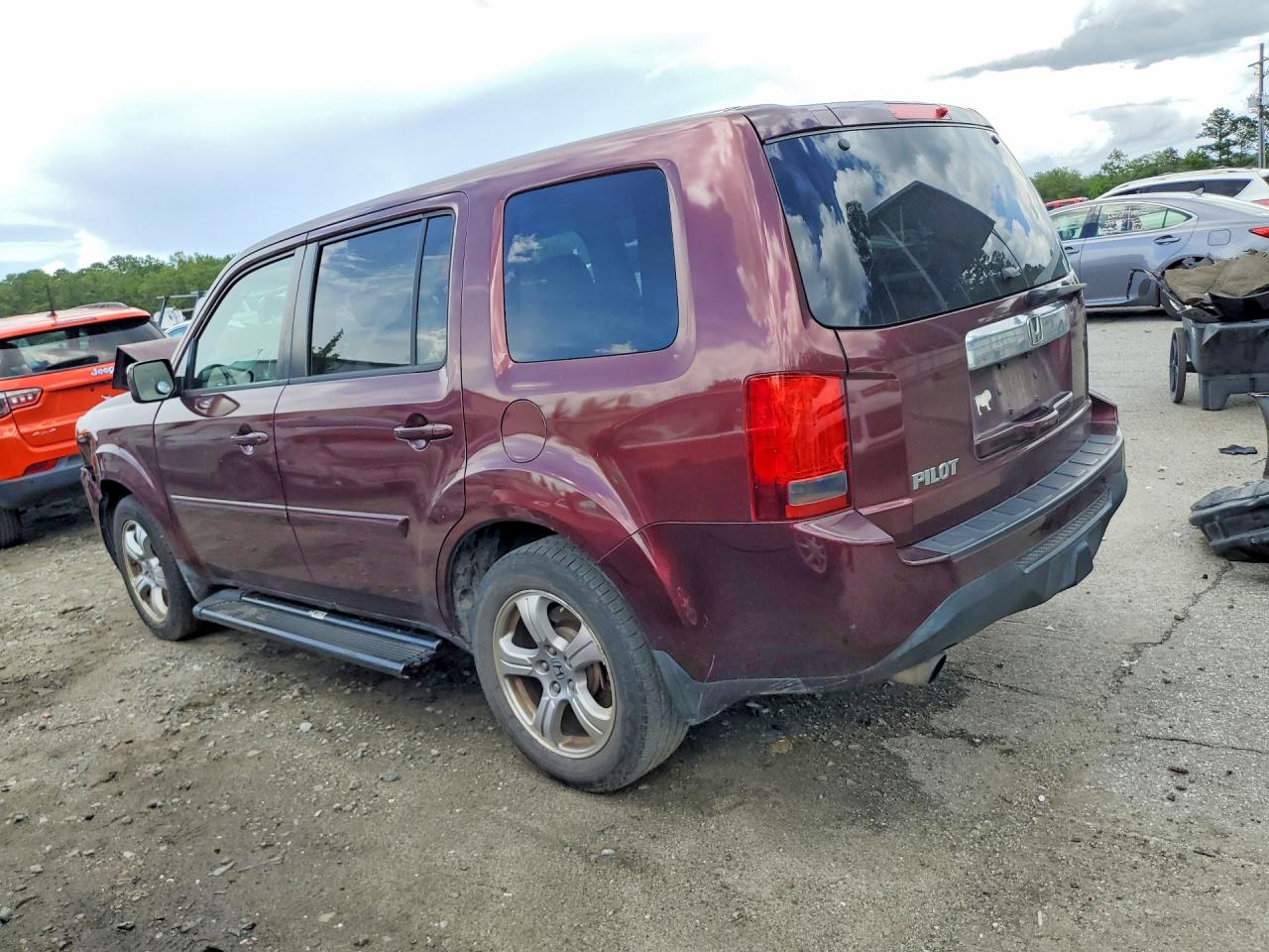 2012 Honda Pilot Exl Burgundy vin: 5FNYF3H59CB018358