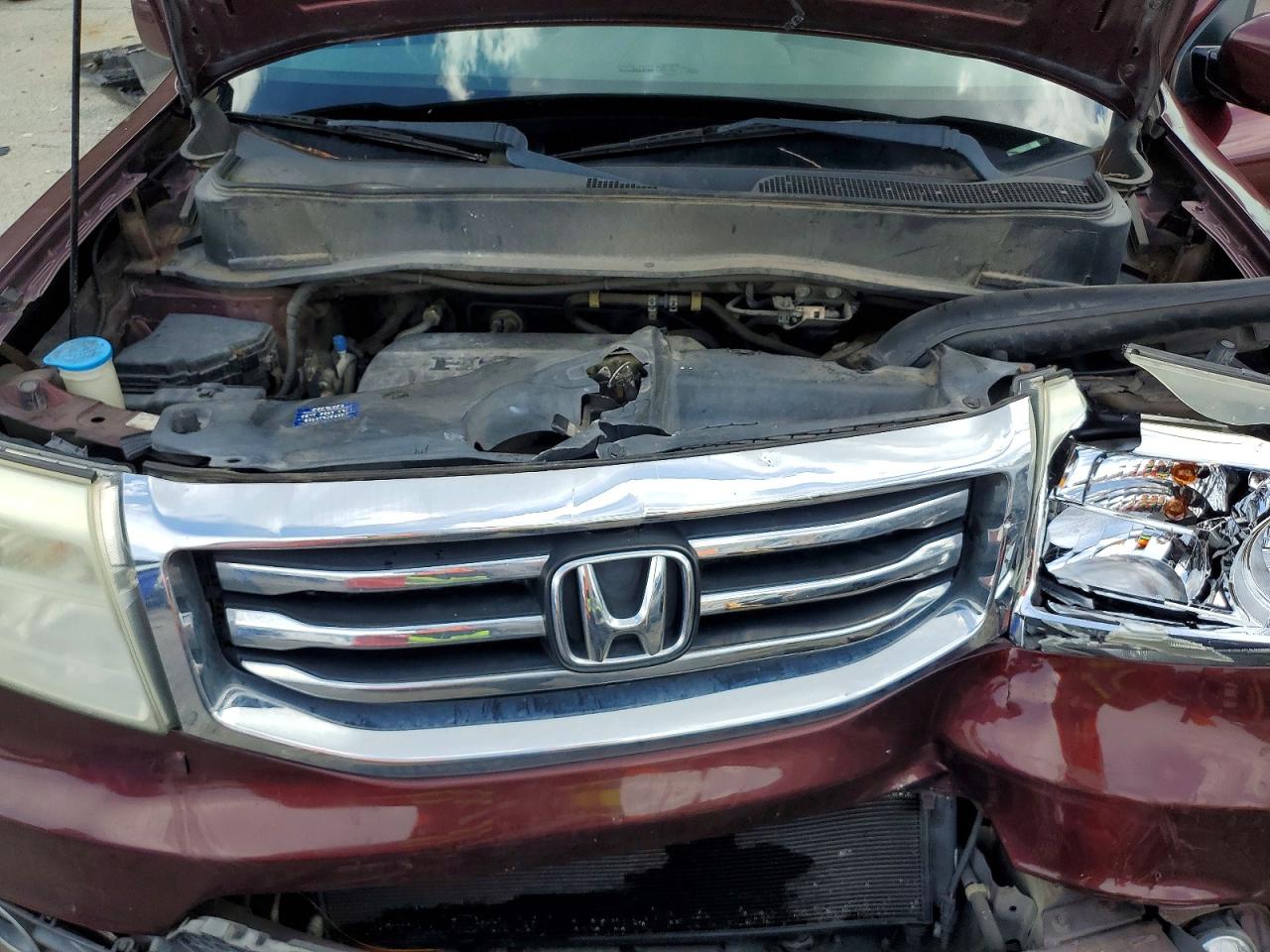 2012 Honda Pilot Exl Burgundy vin: 5FNYF3H59CB018358