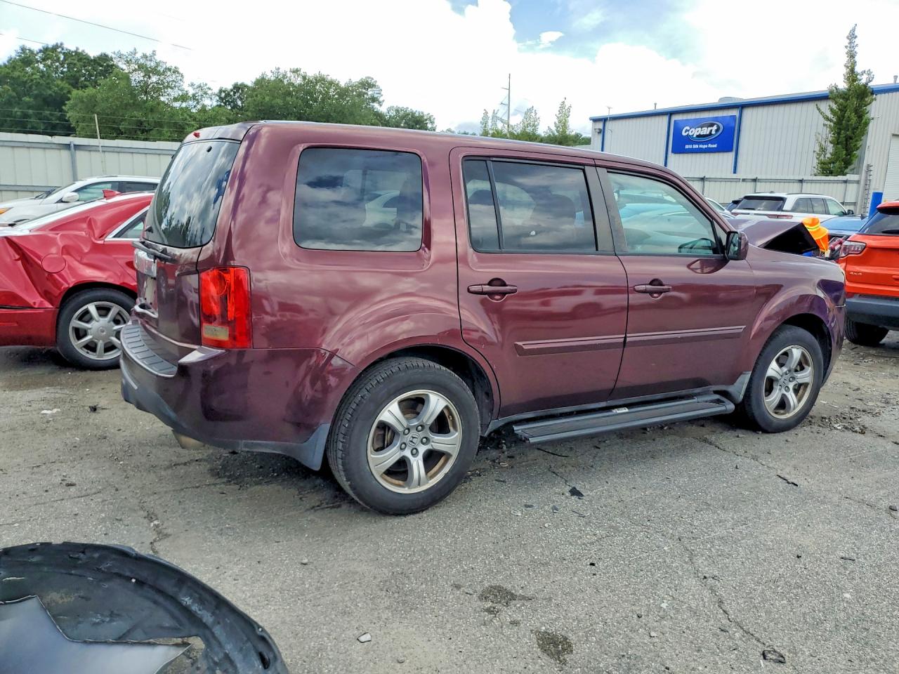 2012 Honda Pilot Exl Burgundy vin: 5FNYF3H59CB018358