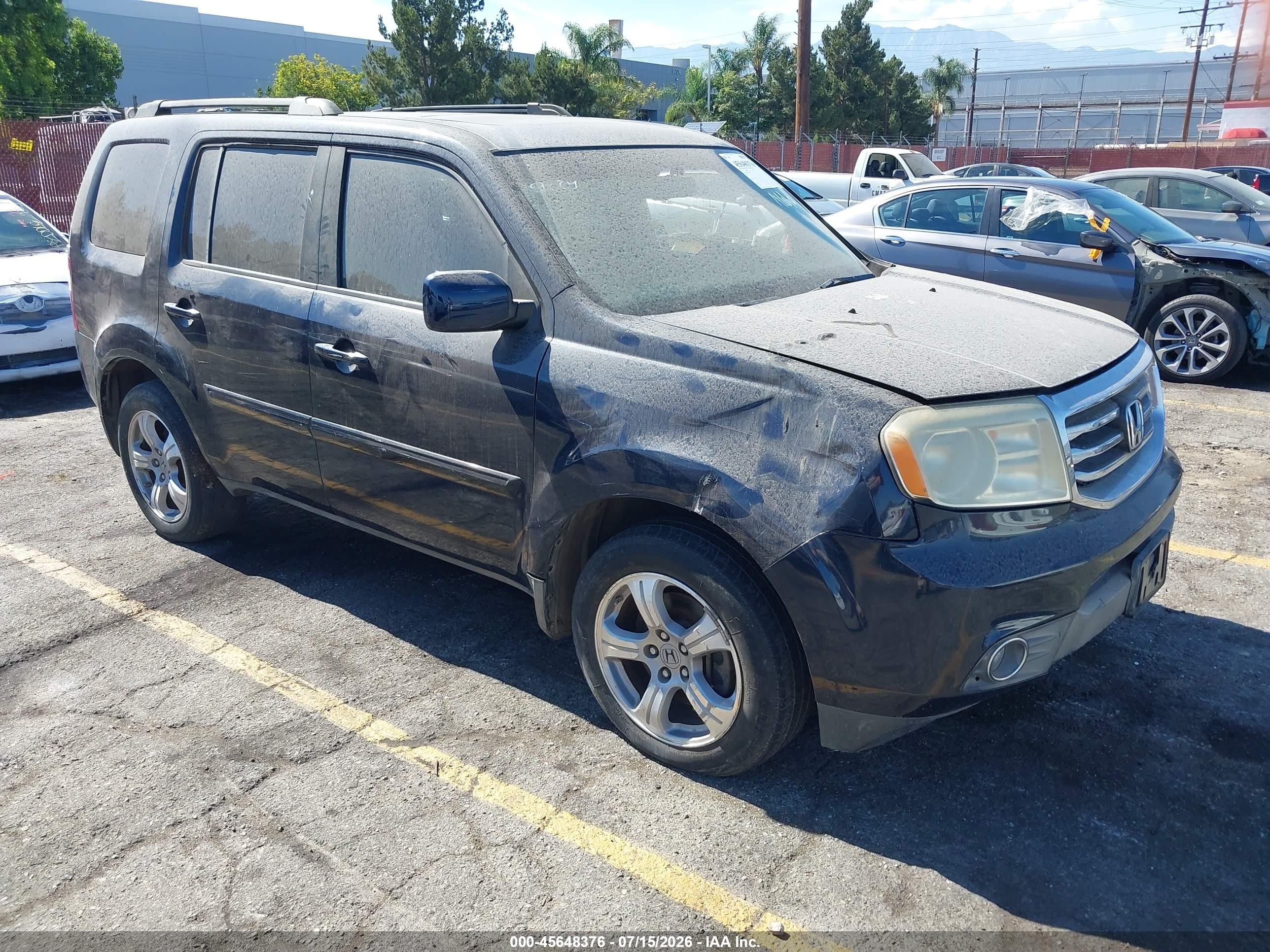 2012 Honda Pilot Ex-l Navy vin: 5FNYF3H59CB019090