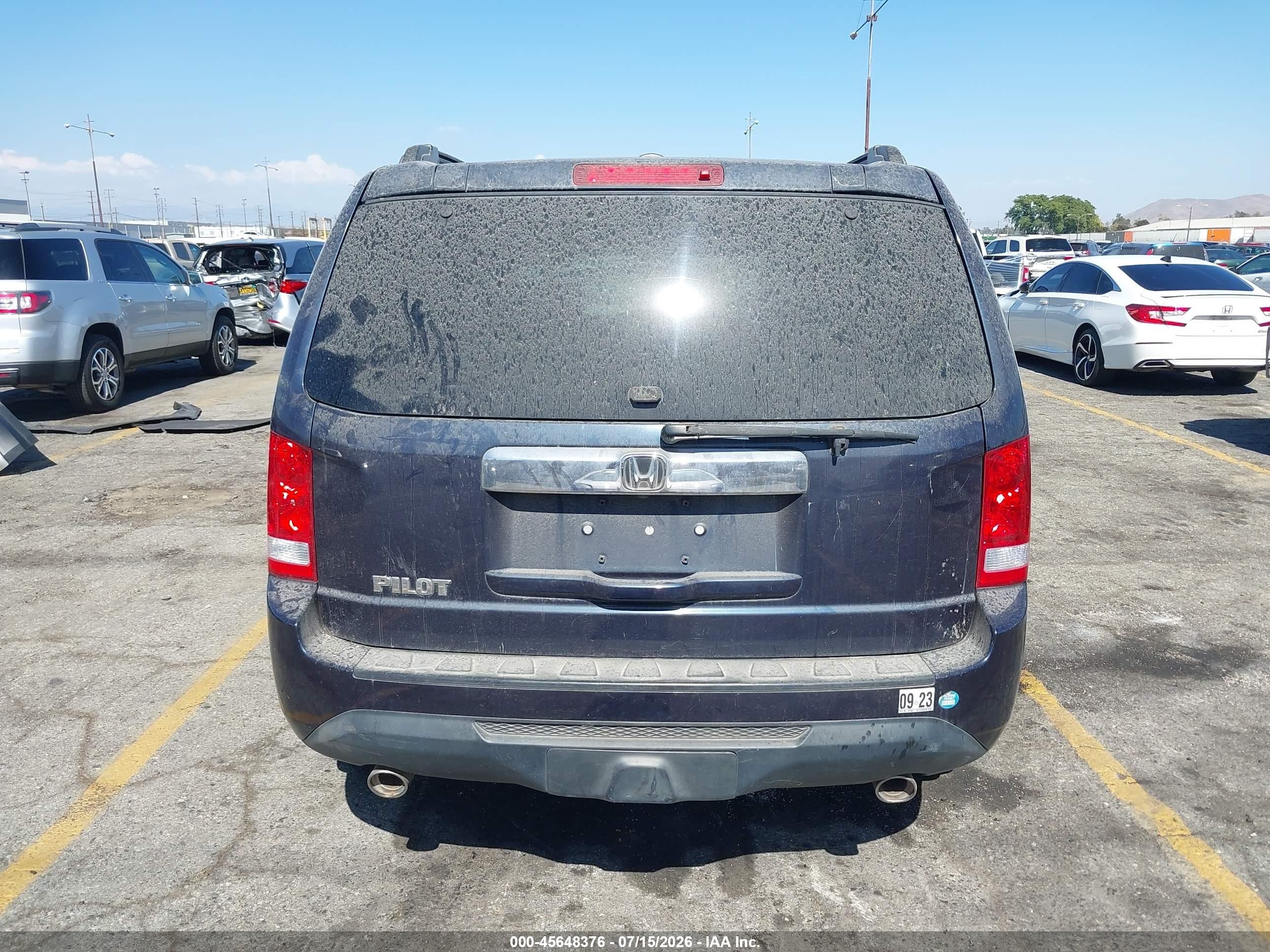 2012 Honda Pilot Ex-l Navy vin: 5FNYF3H59CB019090