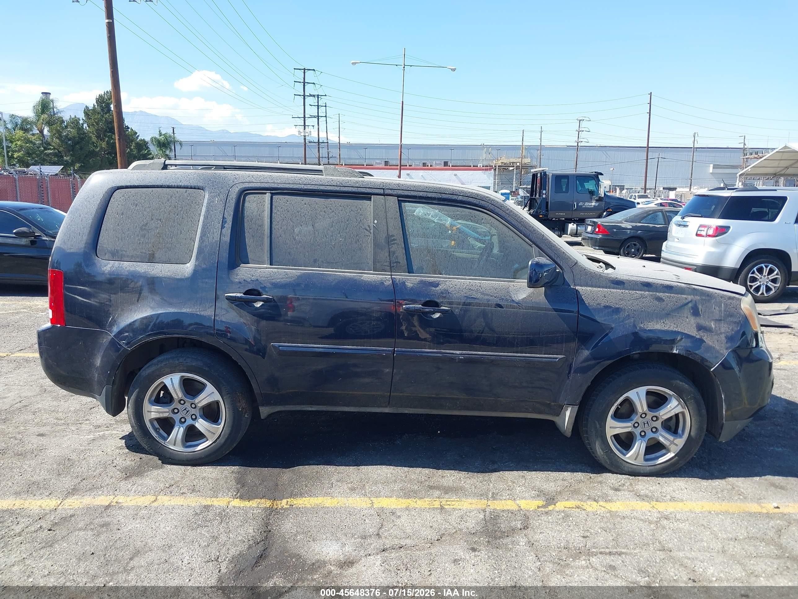 2012 Honda Pilot Ex-l Navy vin: 5FNYF3H59CB019090