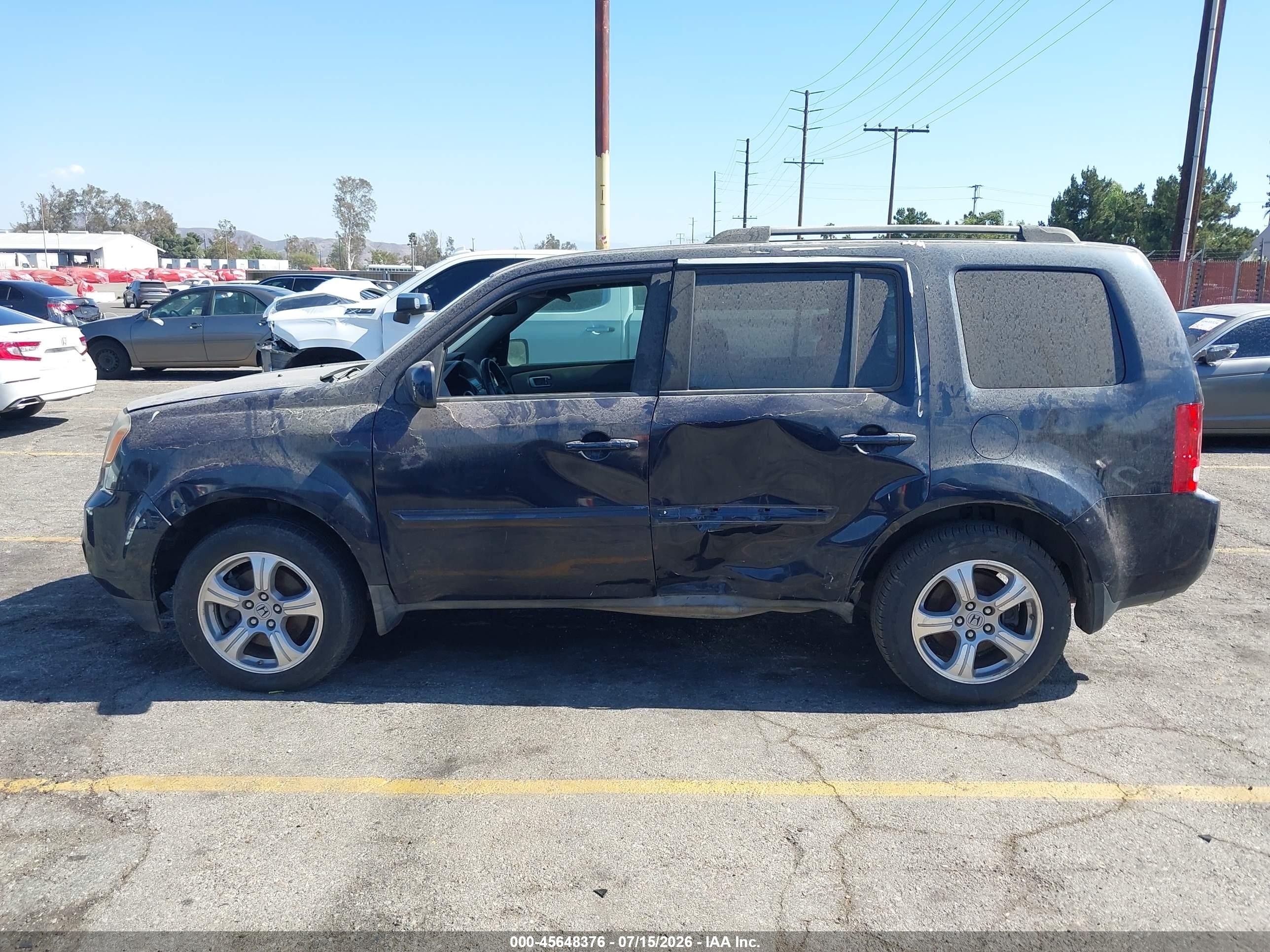 2012 Honda Pilot Ex-l Navy vin: 5FNYF3H59CB019090