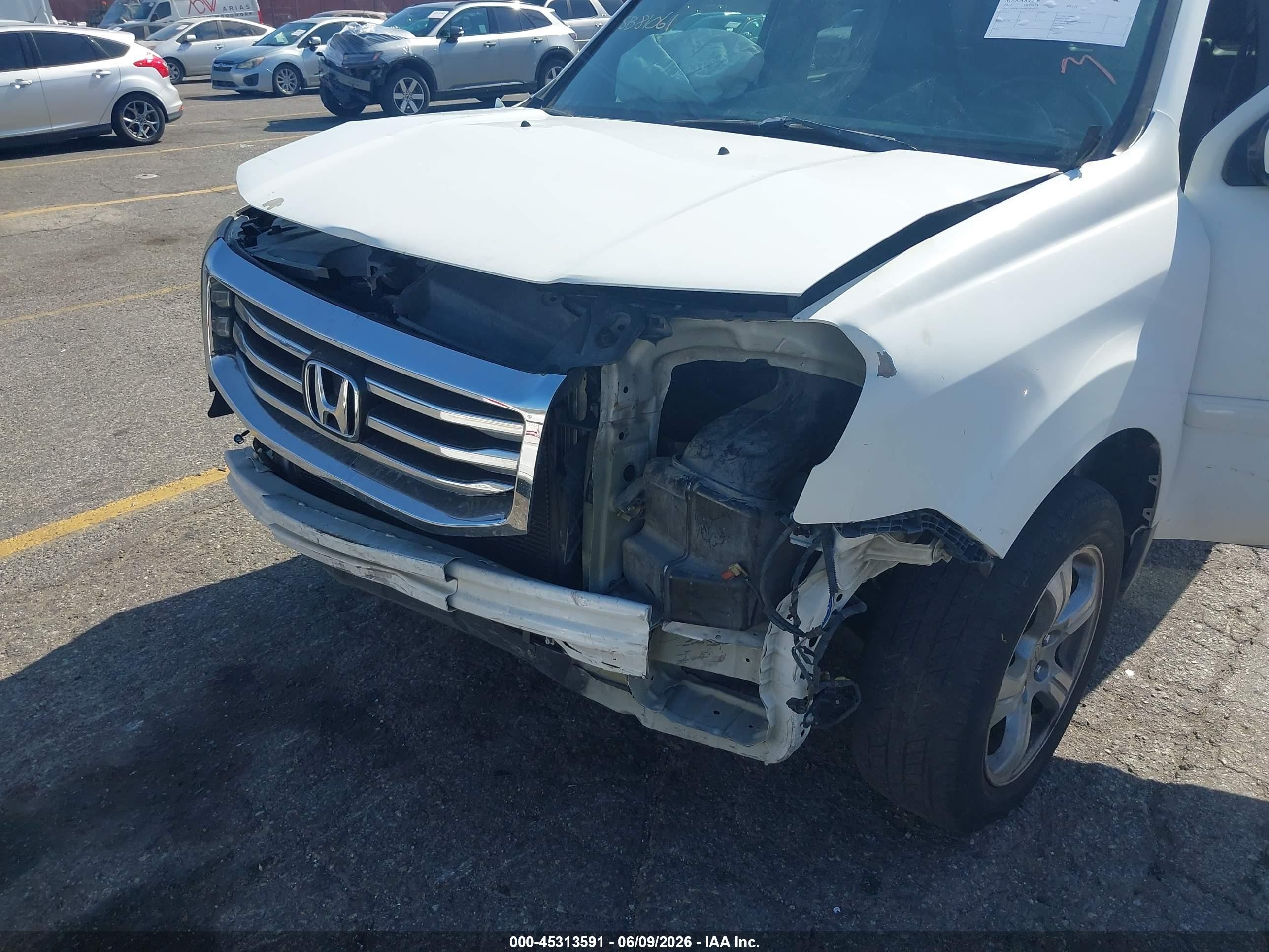 2012 Honda Pilot Ex-l White vin: 5FNYF3H59CB026413