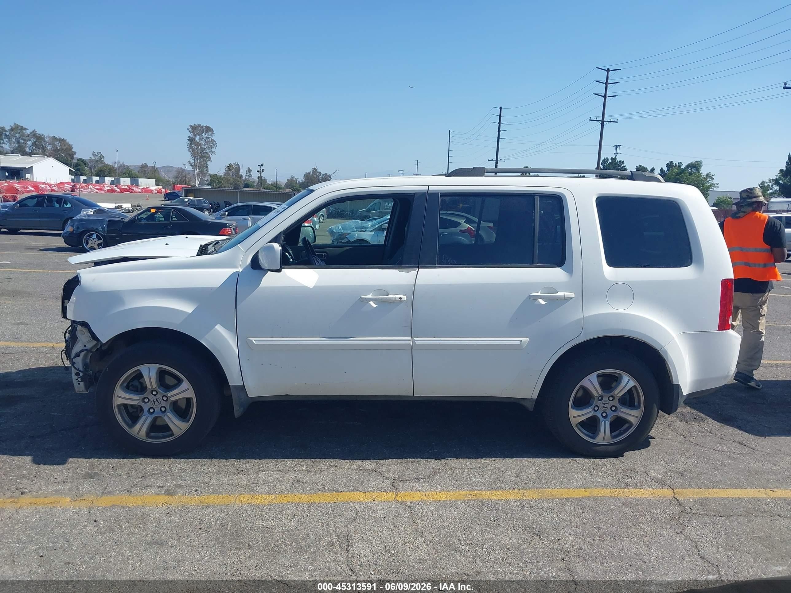 2012 Honda Pilot Ex-l White vin: 5FNYF3H59CB026413