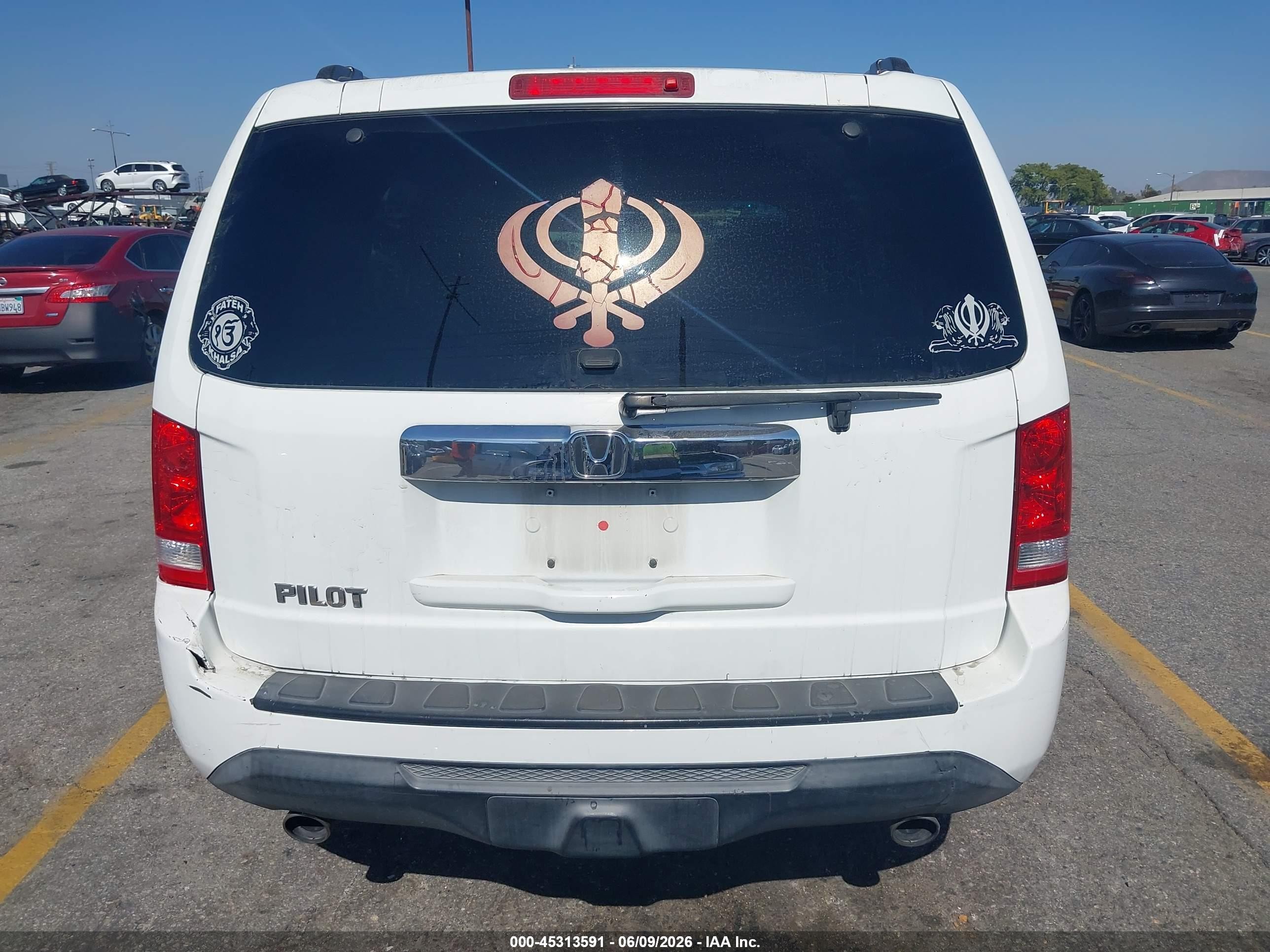 2012 Honda Pilot Ex-l White vin: 5FNYF3H59CB026413