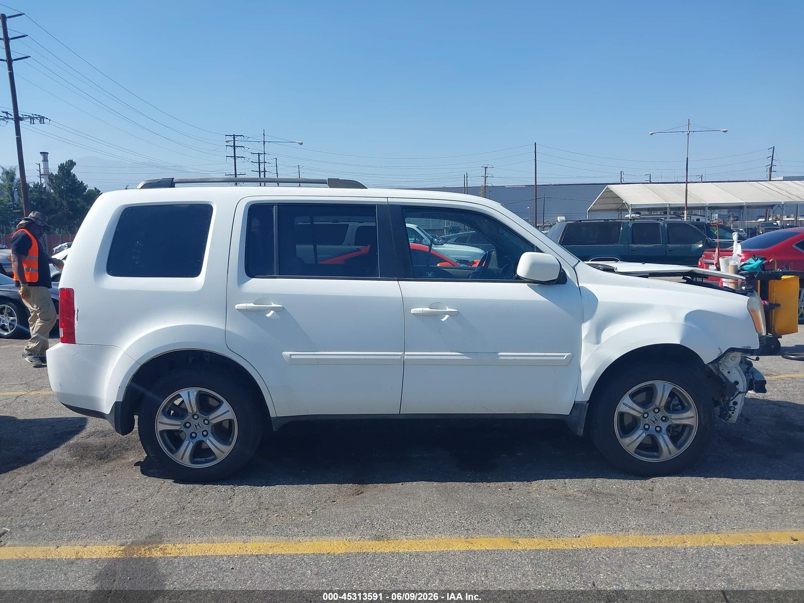 2012 Honda Pilot Ex-l White vin: 5FNYF3H59CB026413