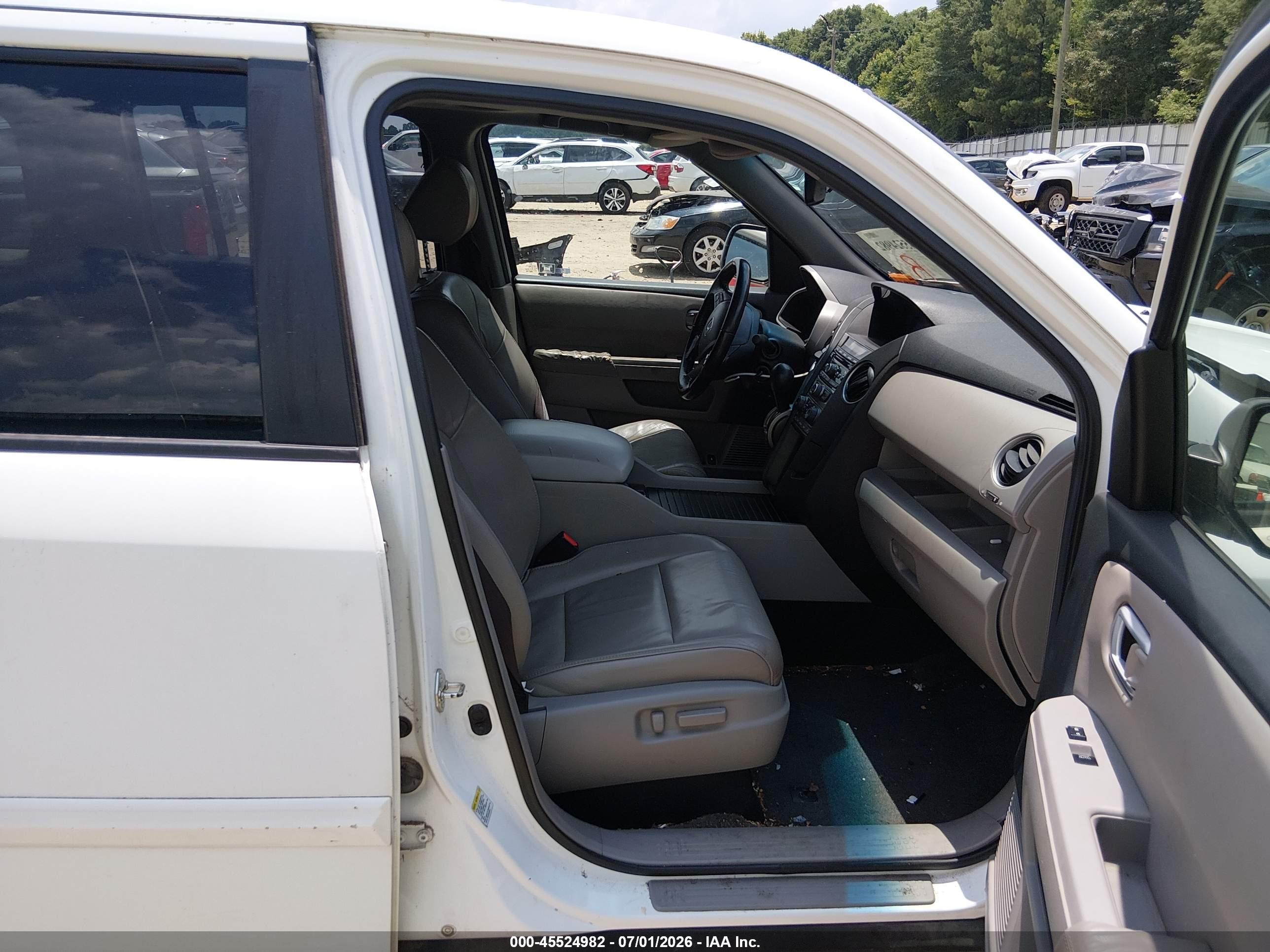 2012 Honda Pilot Ex-l Белый vin: 5FNYF3H59CB038710