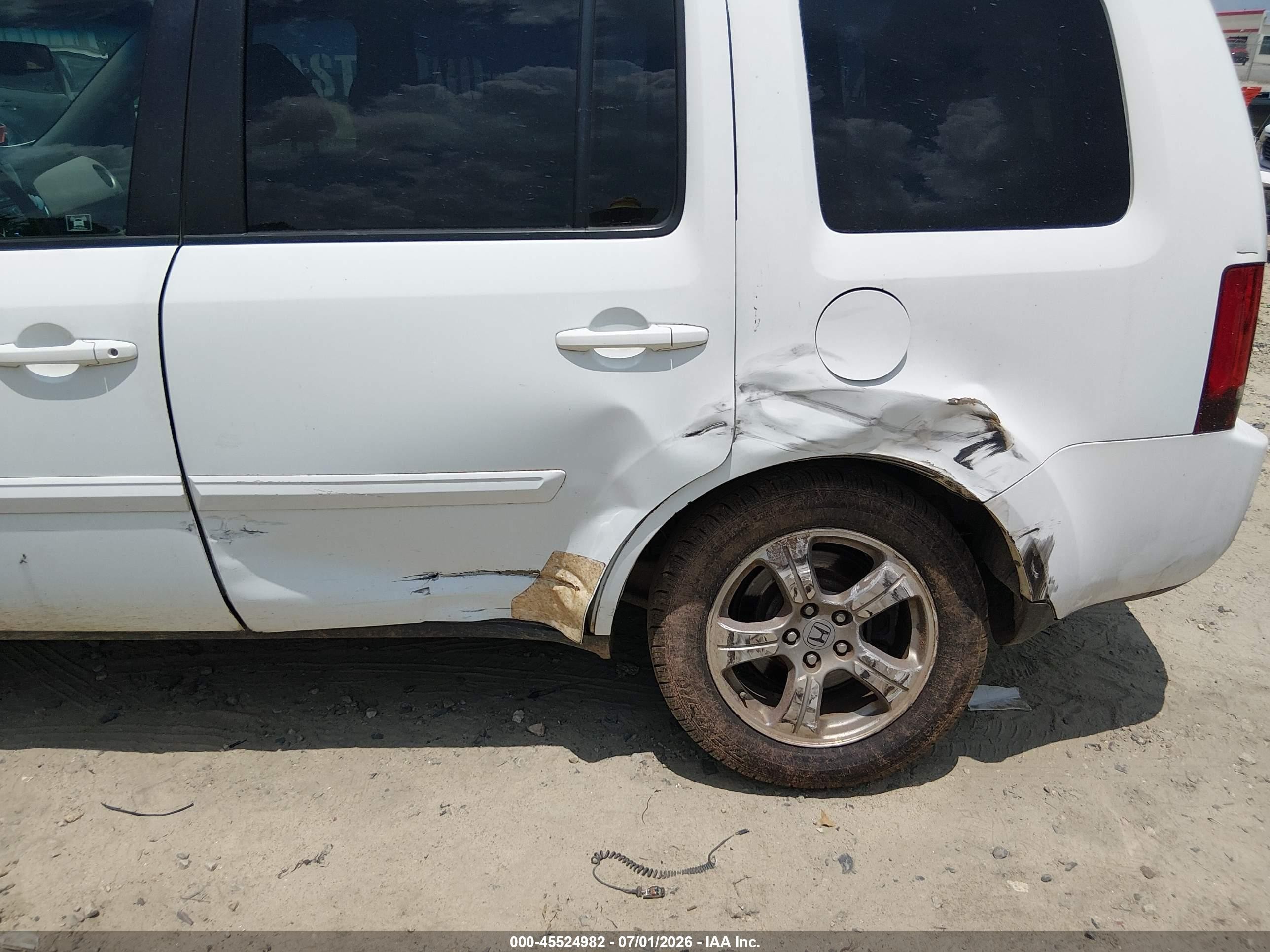 2012 Honda Pilot Ex-l Белый vin: 5FNYF3H59CB038710