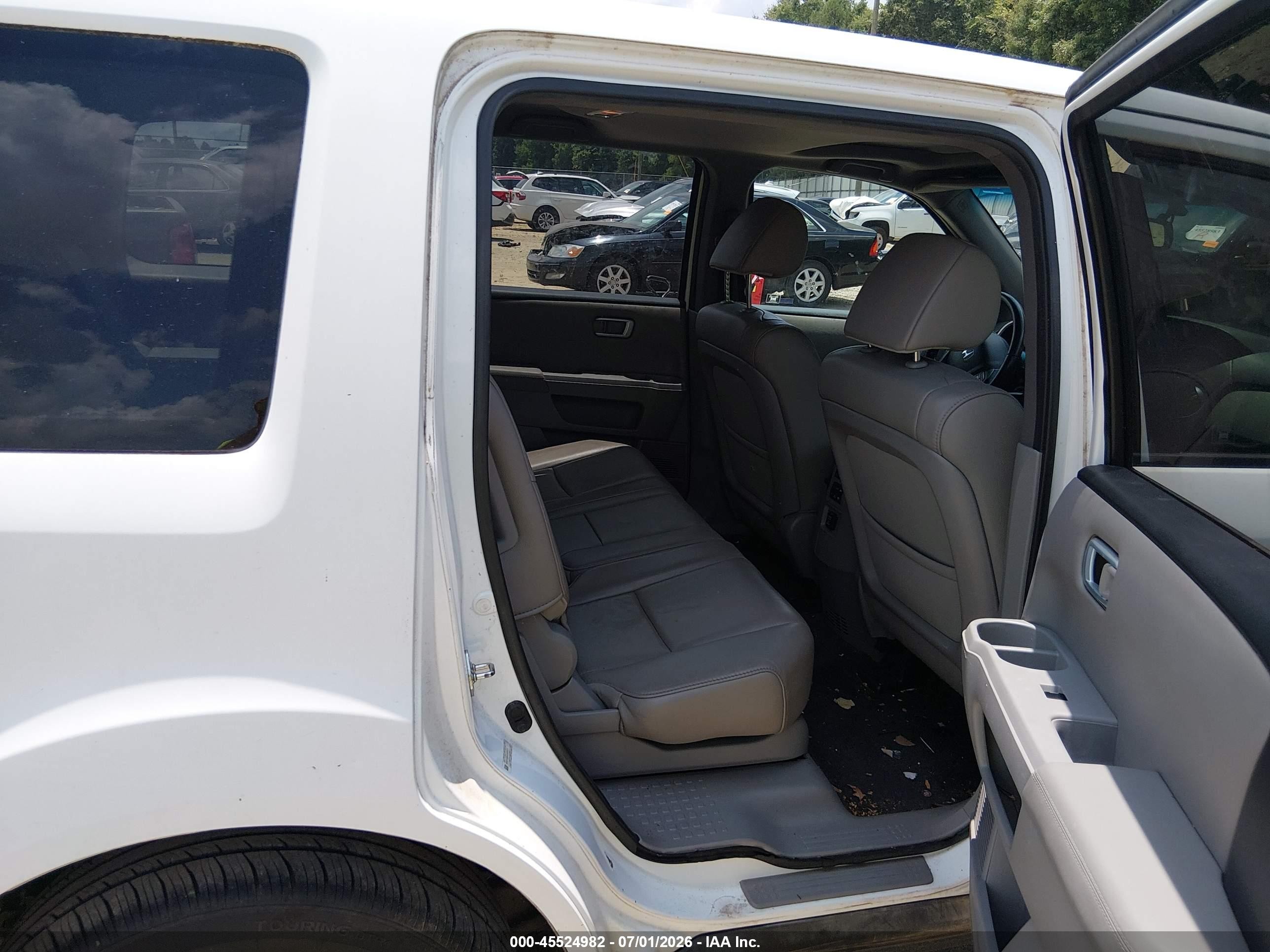 2012 Honda Pilot Ex-l Белый vin: 5FNYF3H59CB038710