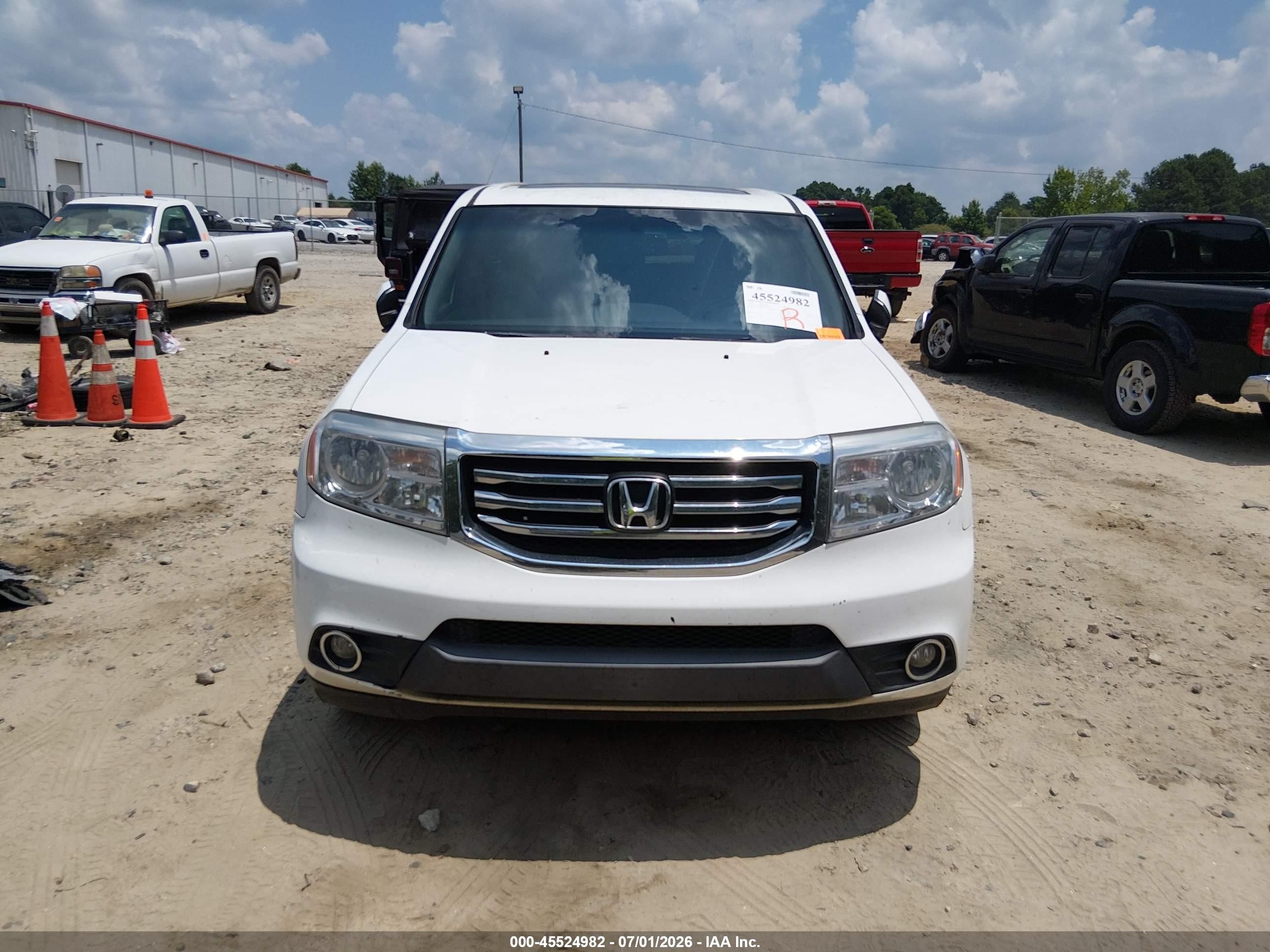 2012 Honda Pilot Ex-l Белый vin: 5FNYF3H59CB038710