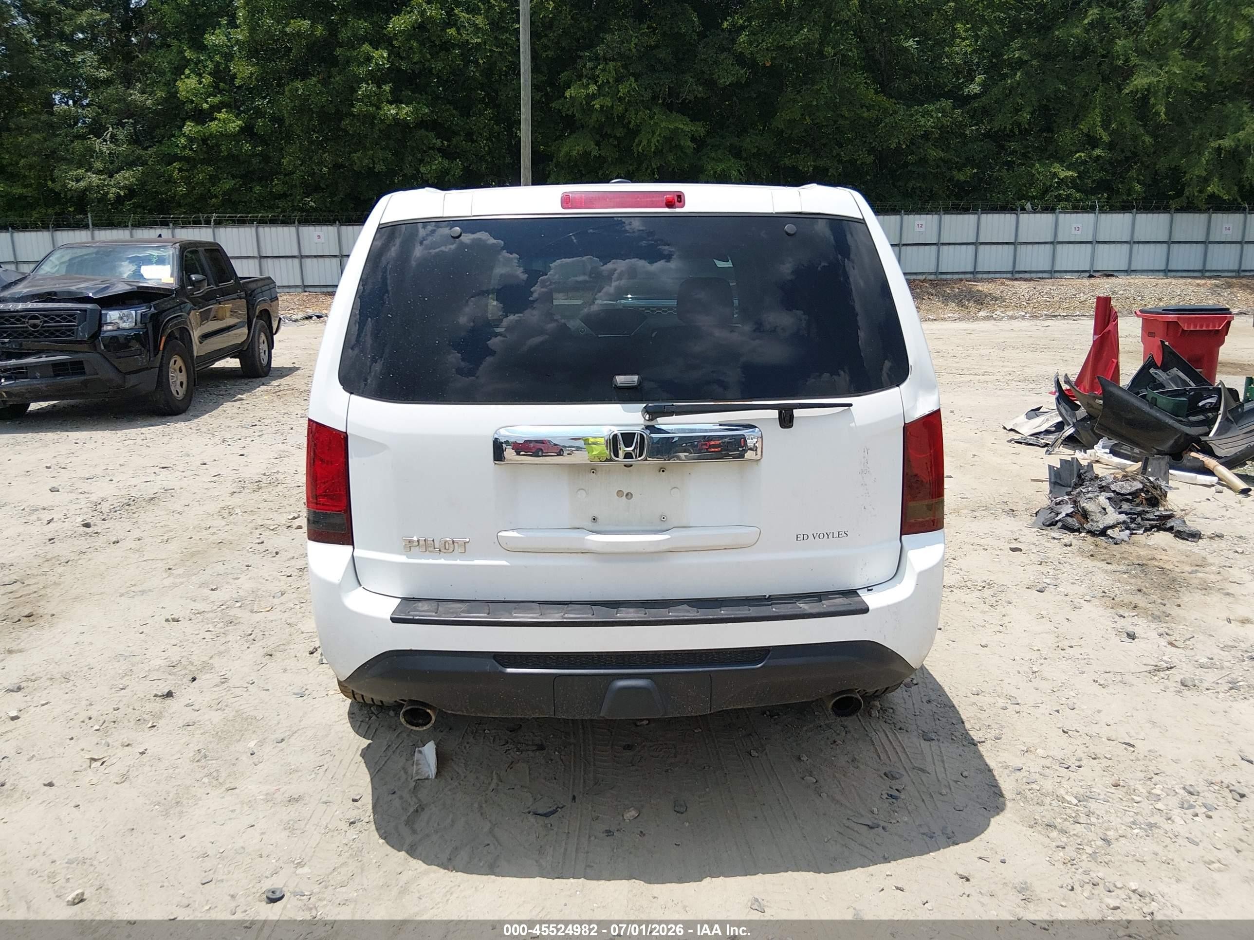 2012 Honda Pilot Ex-l Белый vin: 5FNYF3H59CB038710