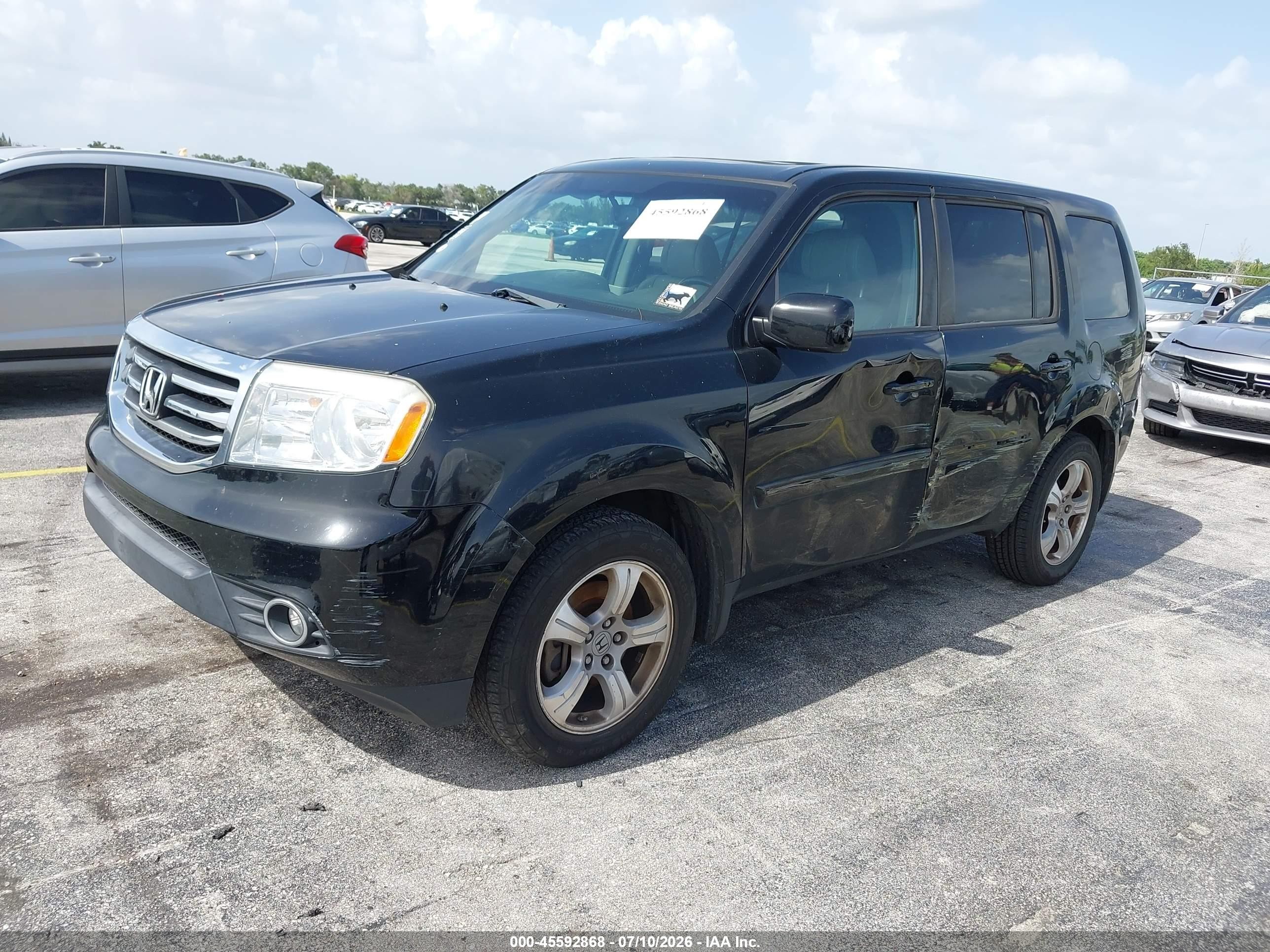 2013 Honda Pilot Ex-l Black vin: 5FNYF3H59DB008009