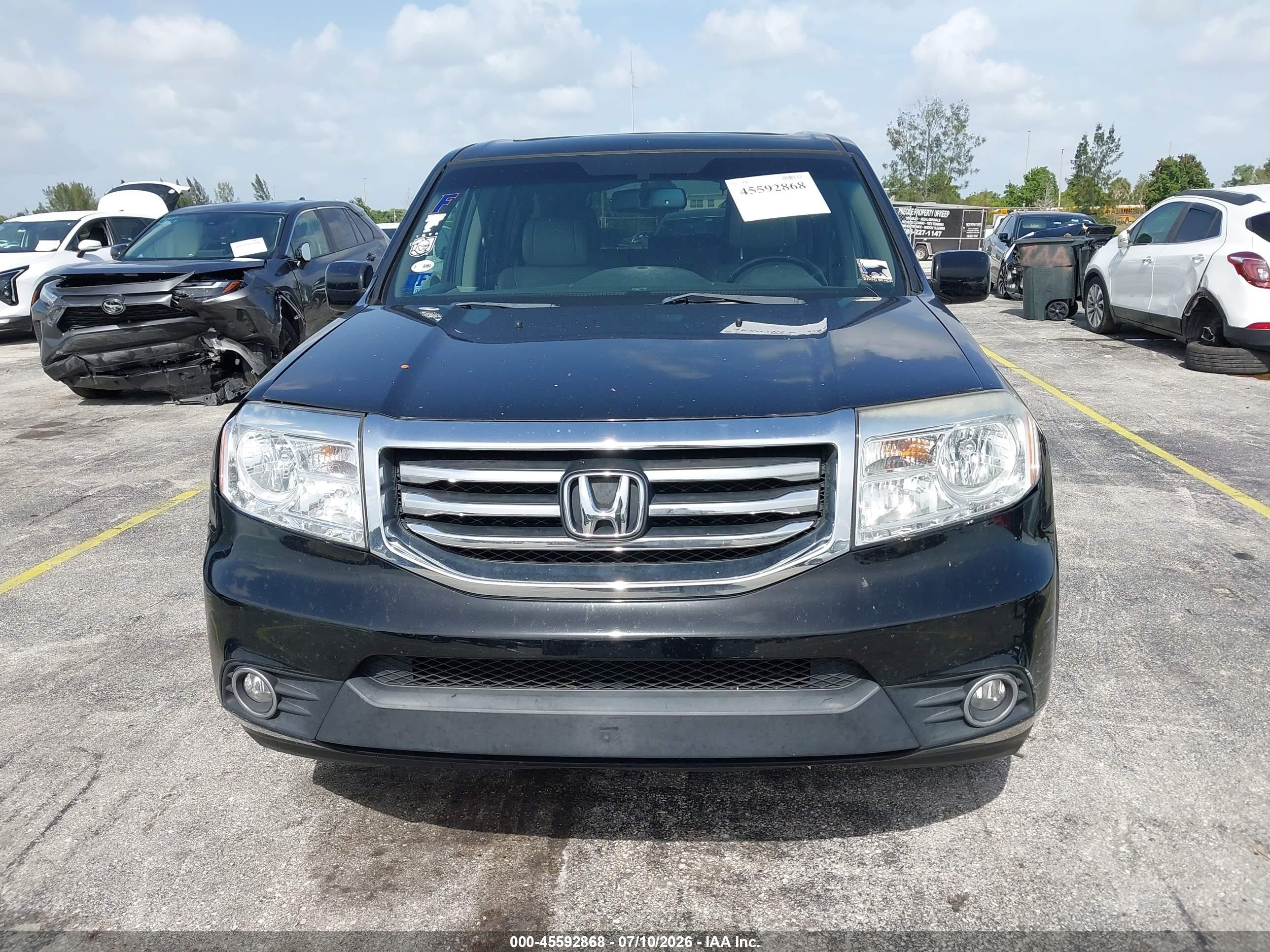 2013 Honda Pilot Ex-l Black vin: 5FNYF3H59DB008009