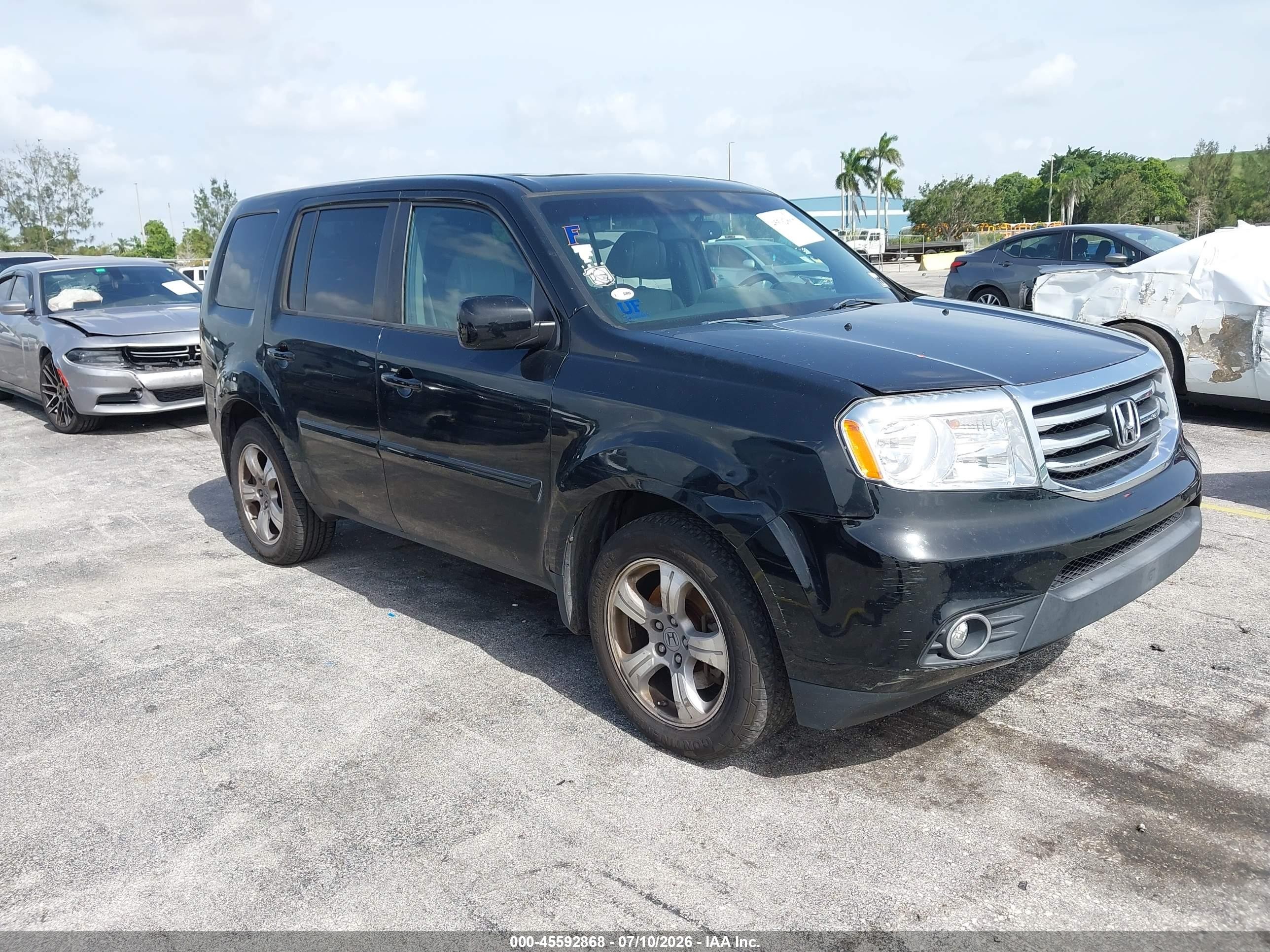 2013 Honda Pilot Ex-l Black vin: 5FNYF3H59DB008009