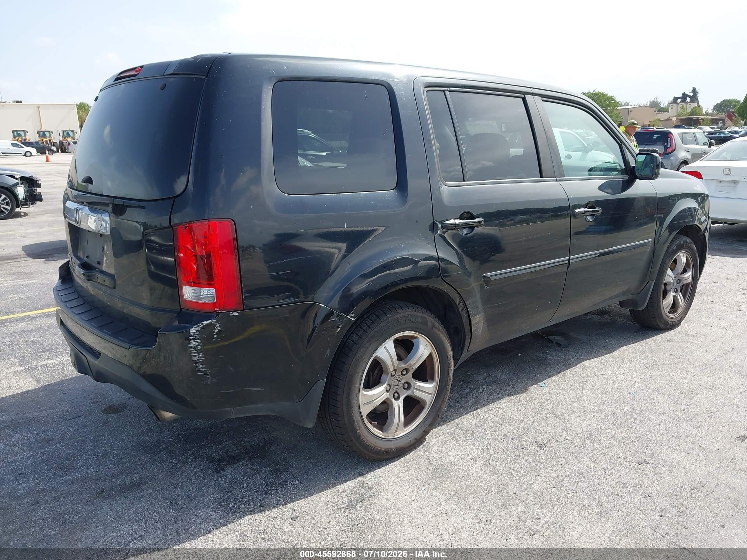 2013 Honda Pilot Ex-l Black vin: 5FNYF3H59DB008009