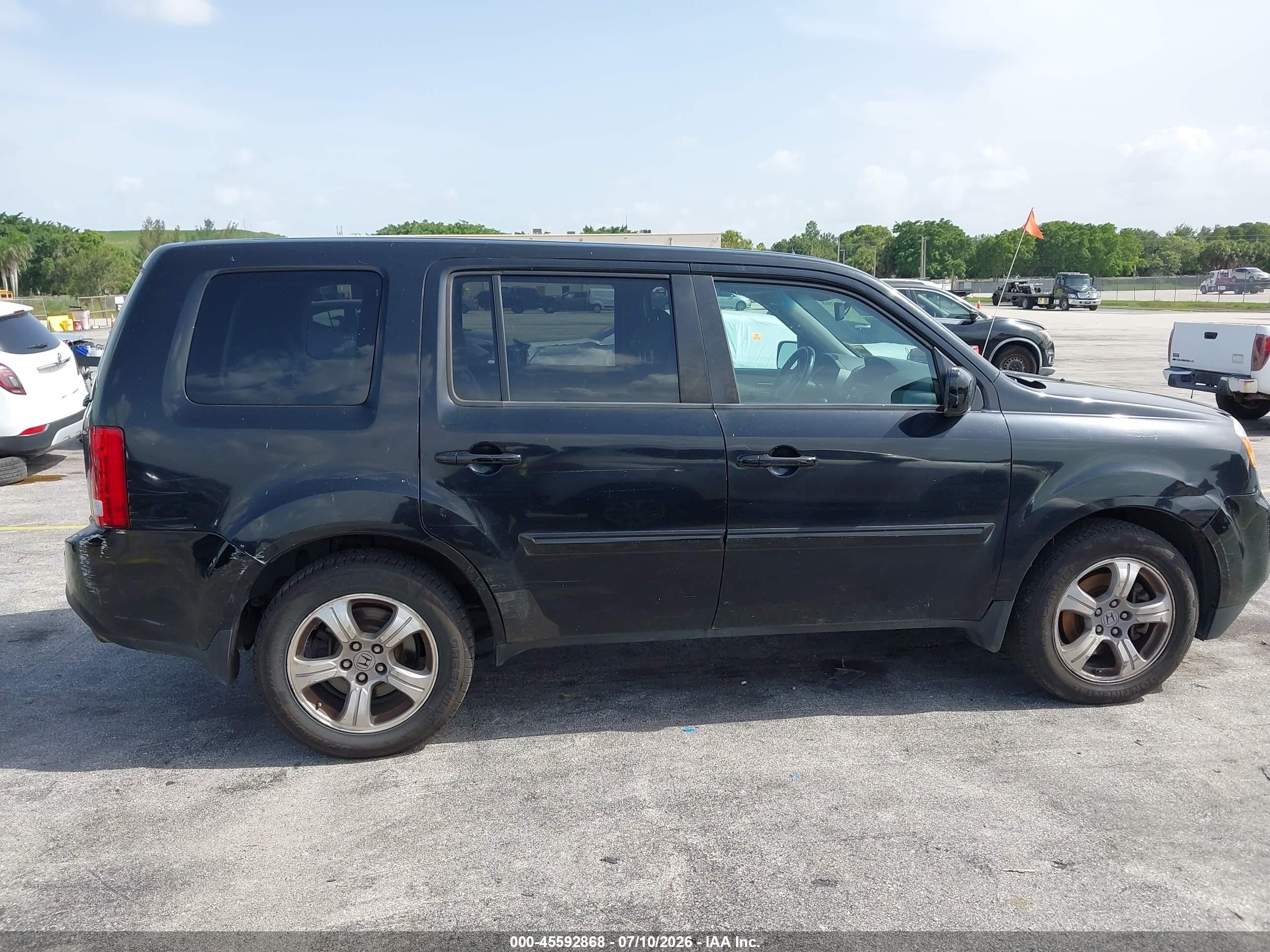 2013 Honda Pilot Ex-l Black vin: 5FNYF3H59DB008009