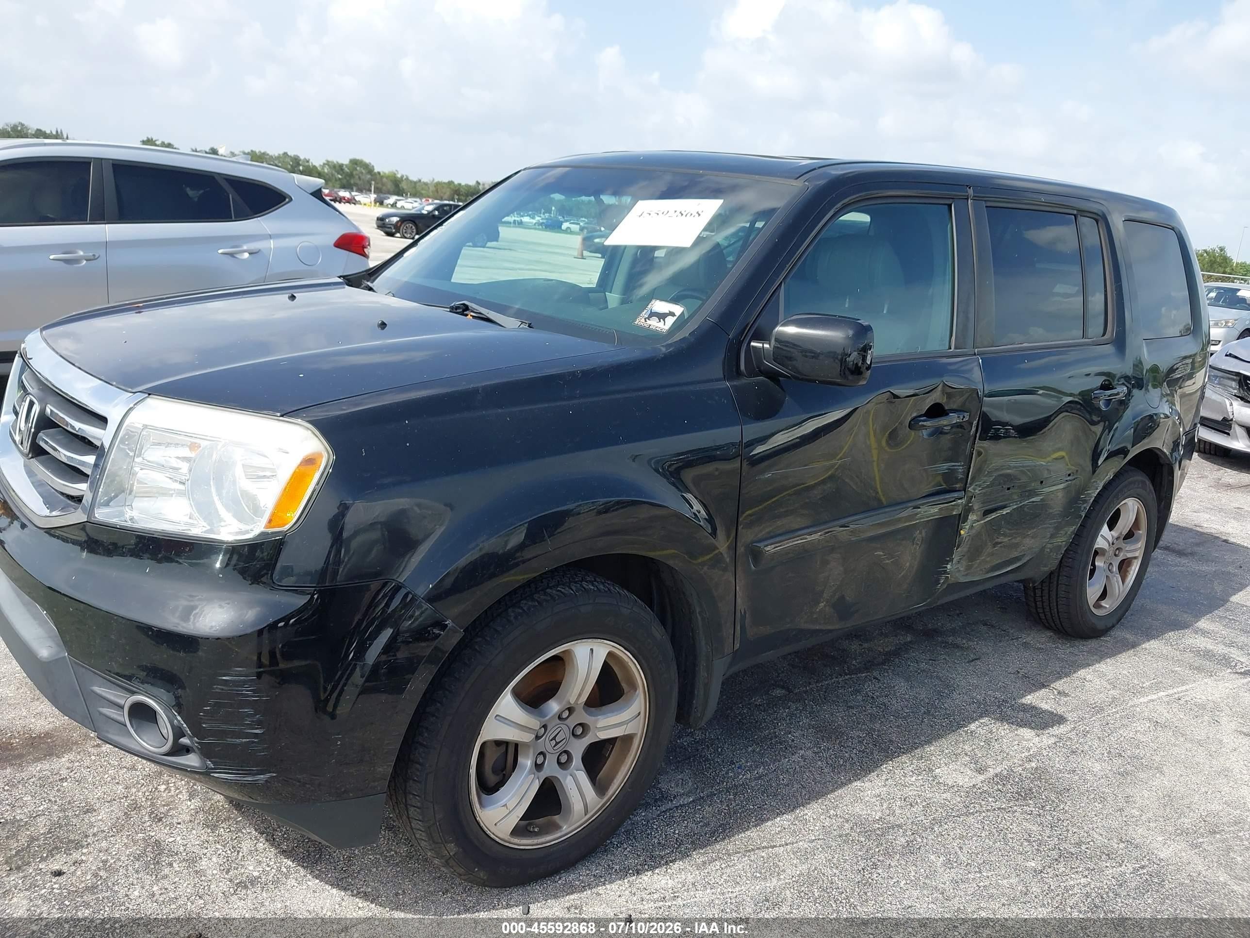 2013 Honda Pilot Ex-l Black vin: 5FNYF3H59DB008009