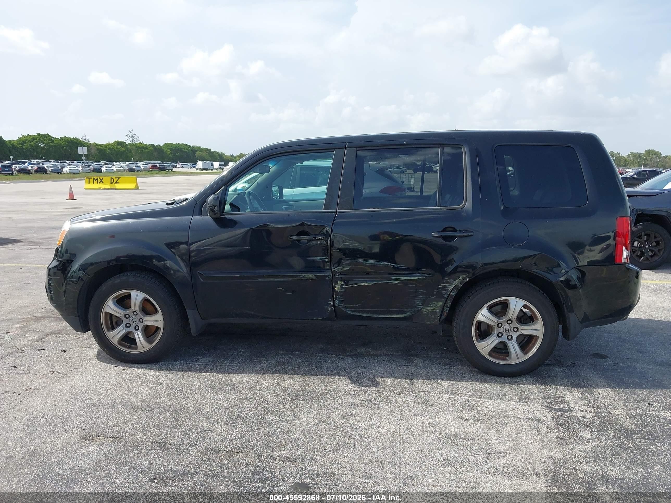 2013 Honda Pilot Ex-l Black vin: 5FNYF3H59DB008009