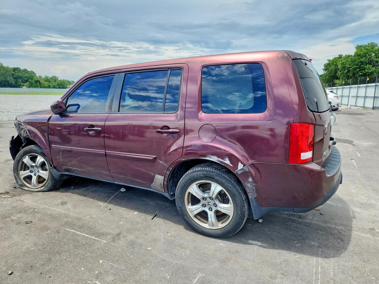 2013 Honda Pilot Exl Burgundy vin: 5FNYF3H59DB022847