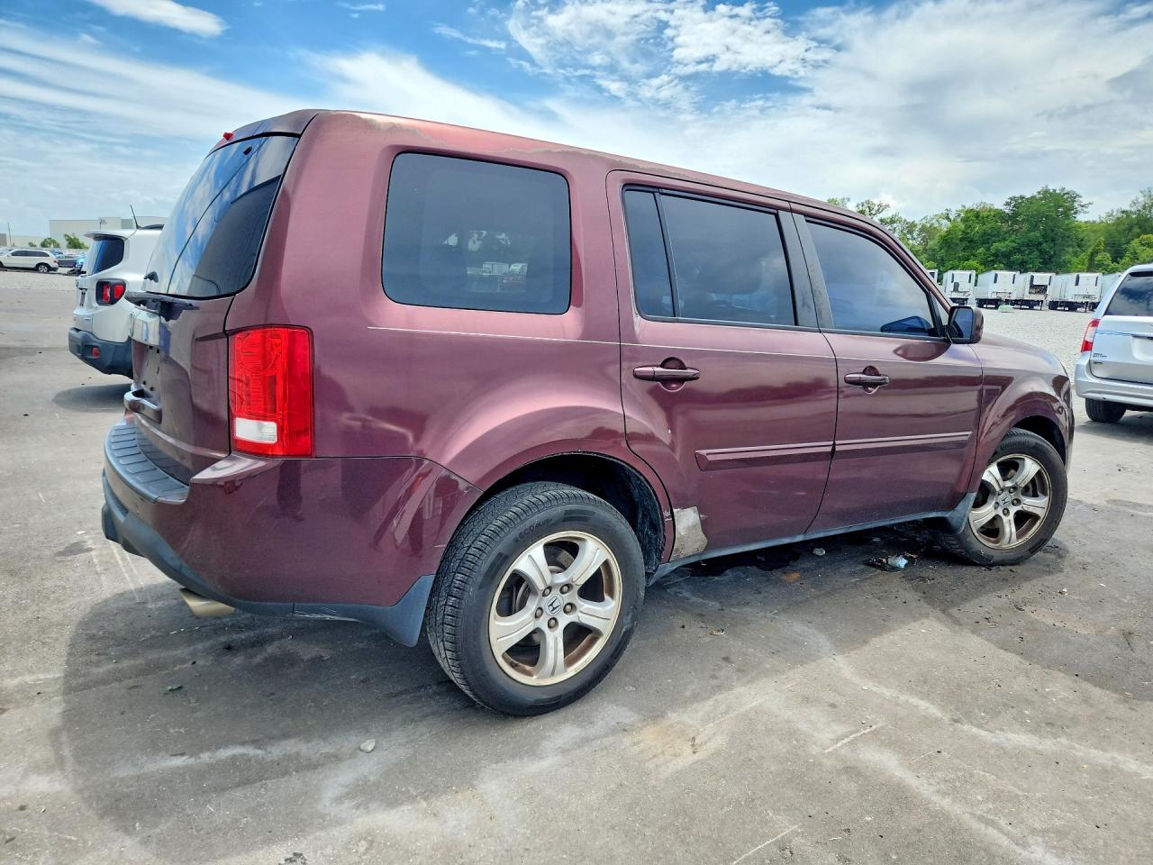 2013 Honda Pilot Exl Burgundy vin: 5FNYF3H59DB022847