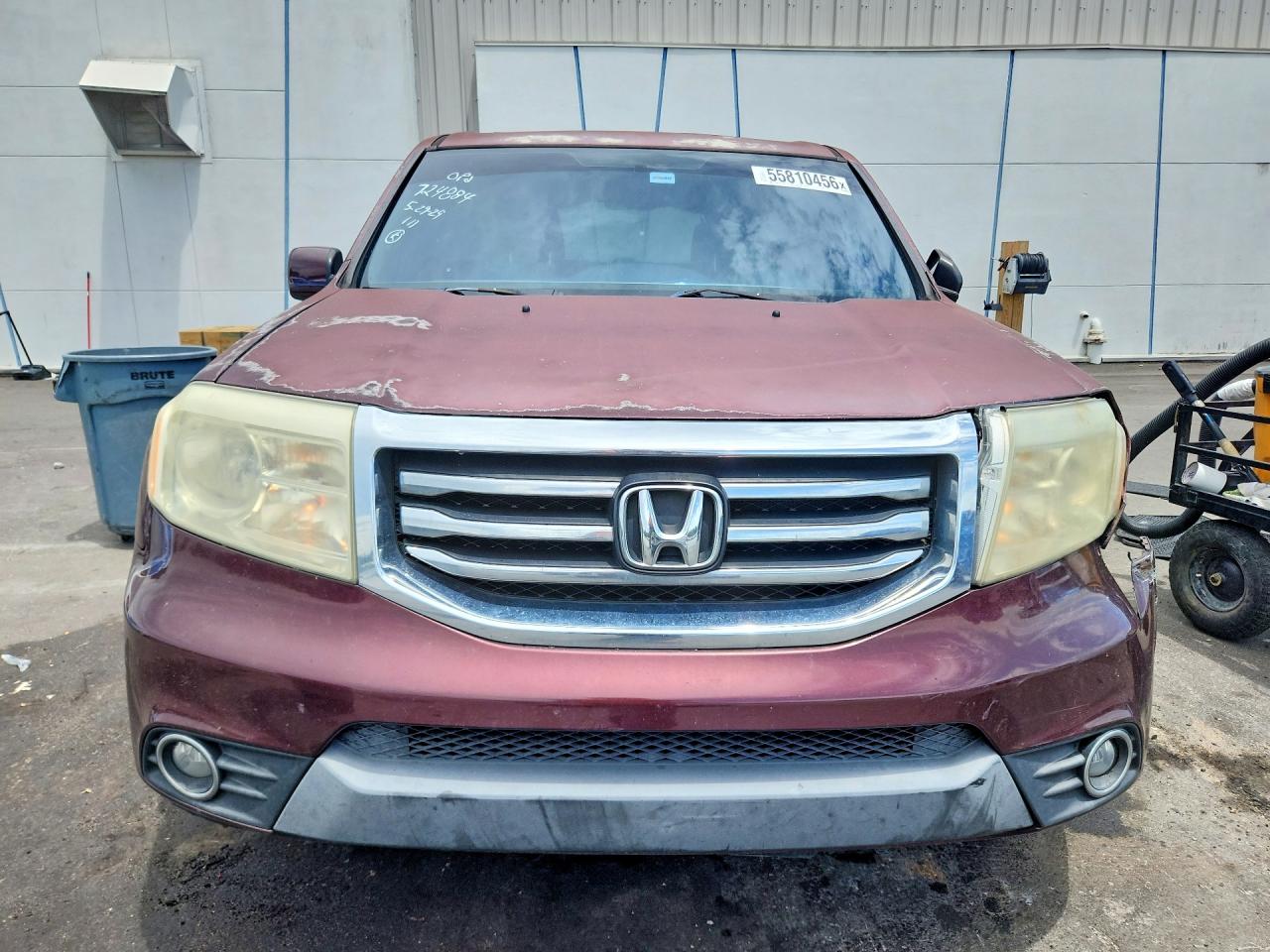 2013 Honda Pilot Exl Burgundy vin: 5FNYF3H59DB022847