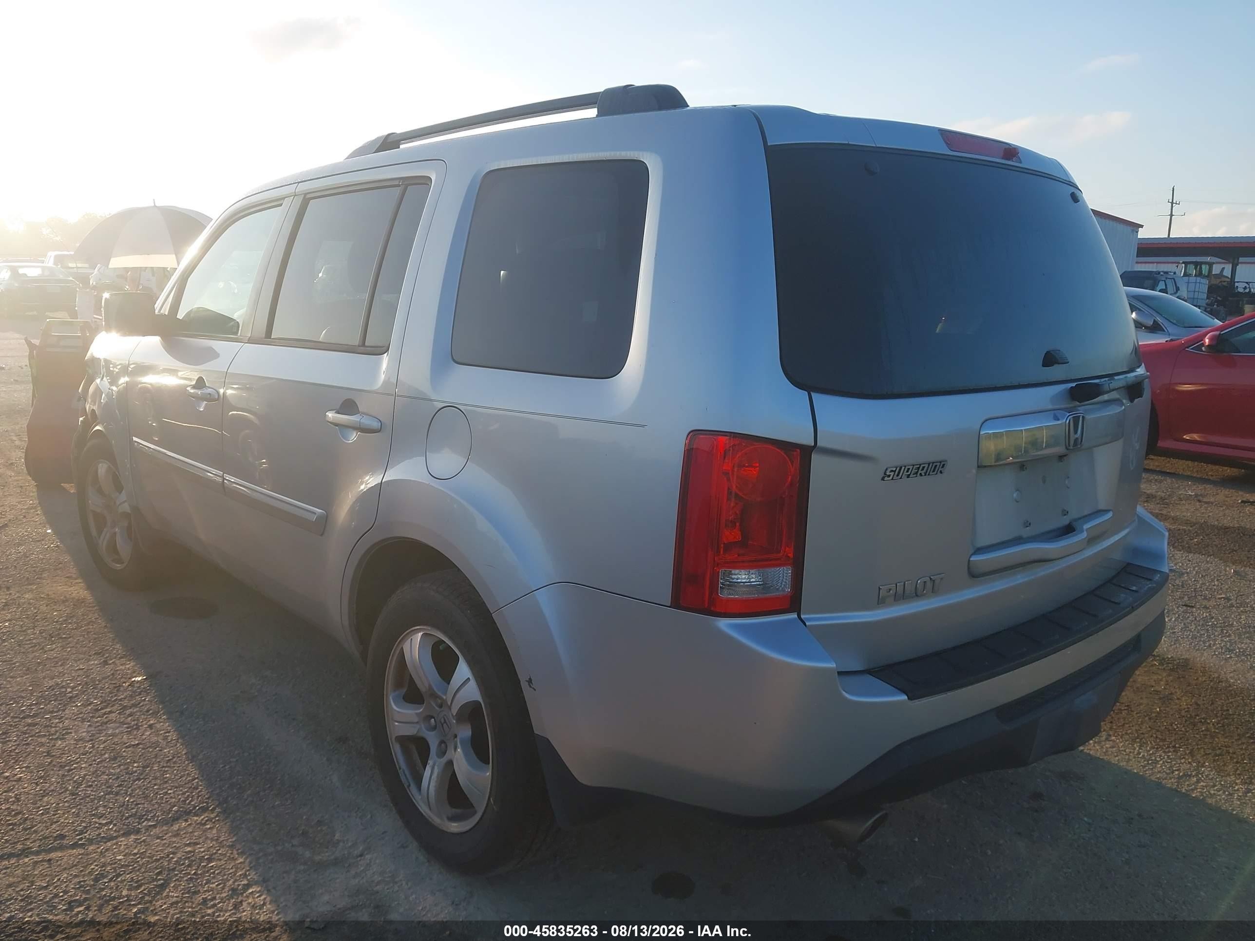 2013 Honda Pilot Ex-l Silver vin: 5FNYF3H59DB038952
