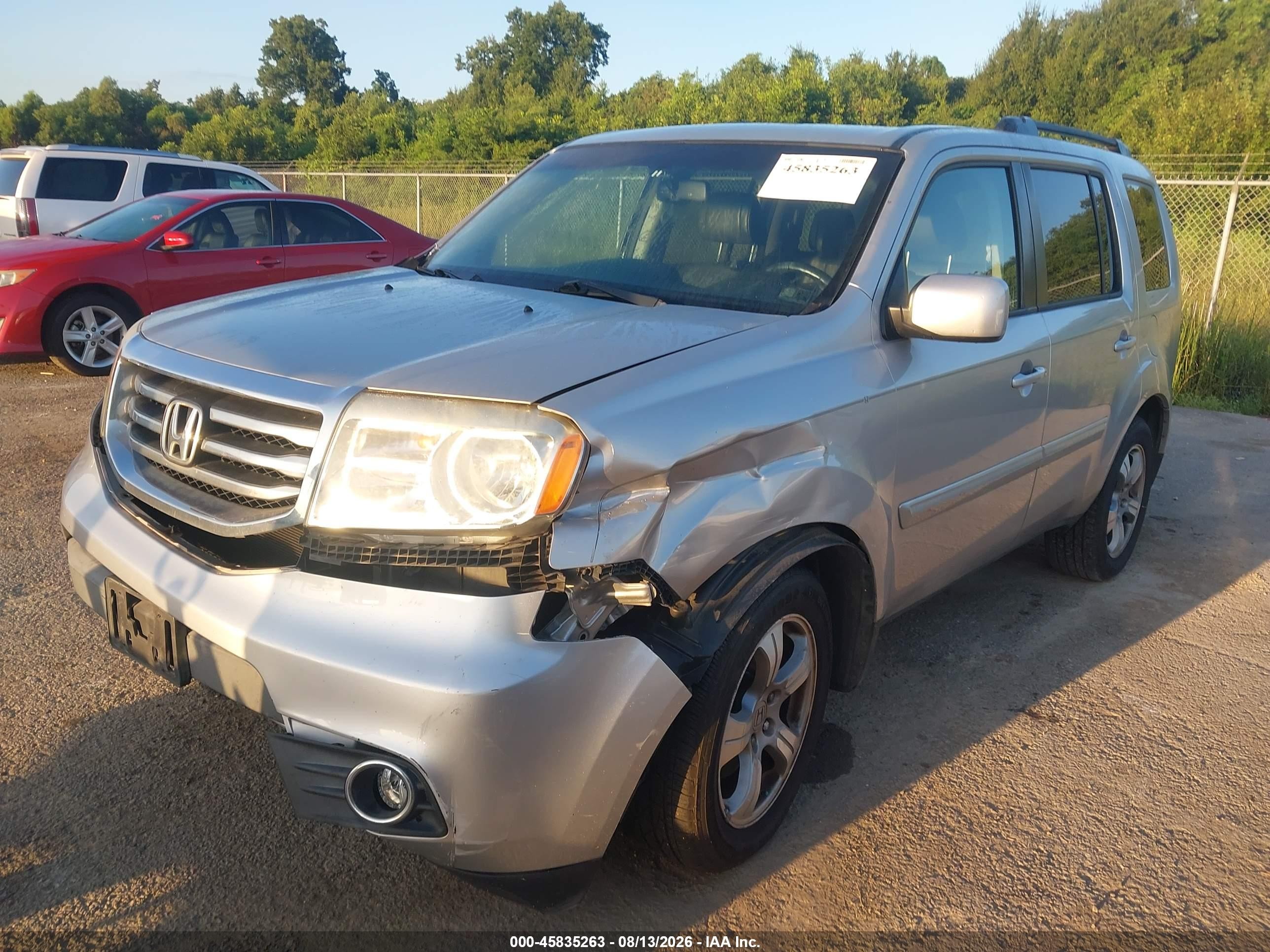 2013 Honda Pilot Ex-l Silver vin: 5FNYF3H59DB038952