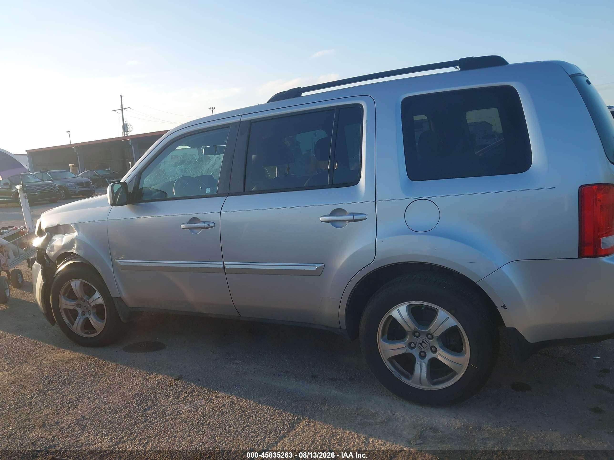 2013 Honda Pilot Ex-l Silver vin: 5FNYF3H59DB038952