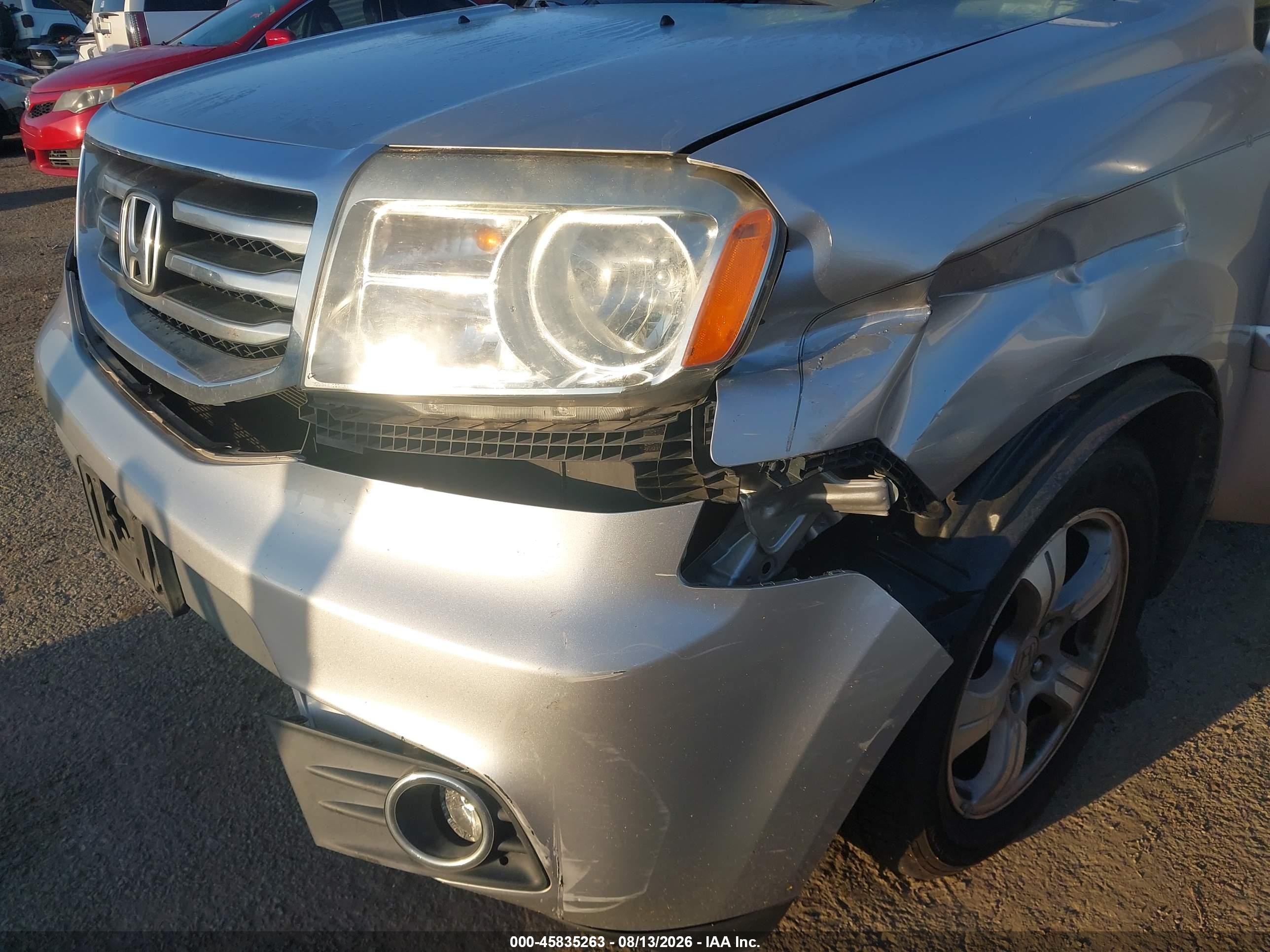2013 Honda Pilot Ex-l Silver vin: 5FNYF3H59DB038952