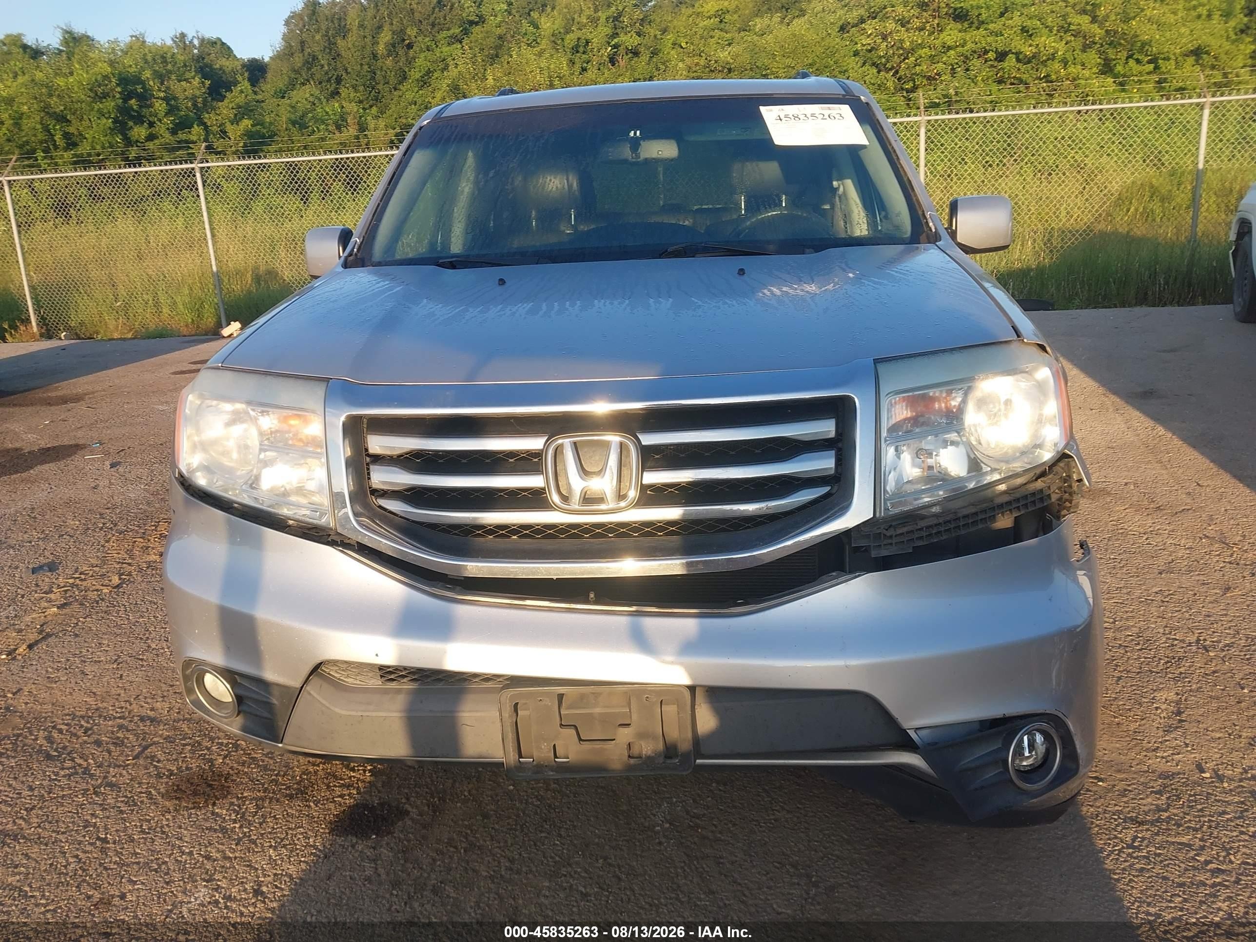 2013 Honda Pilot Ex-l Silver vin: 5FNYF3H59DB038952