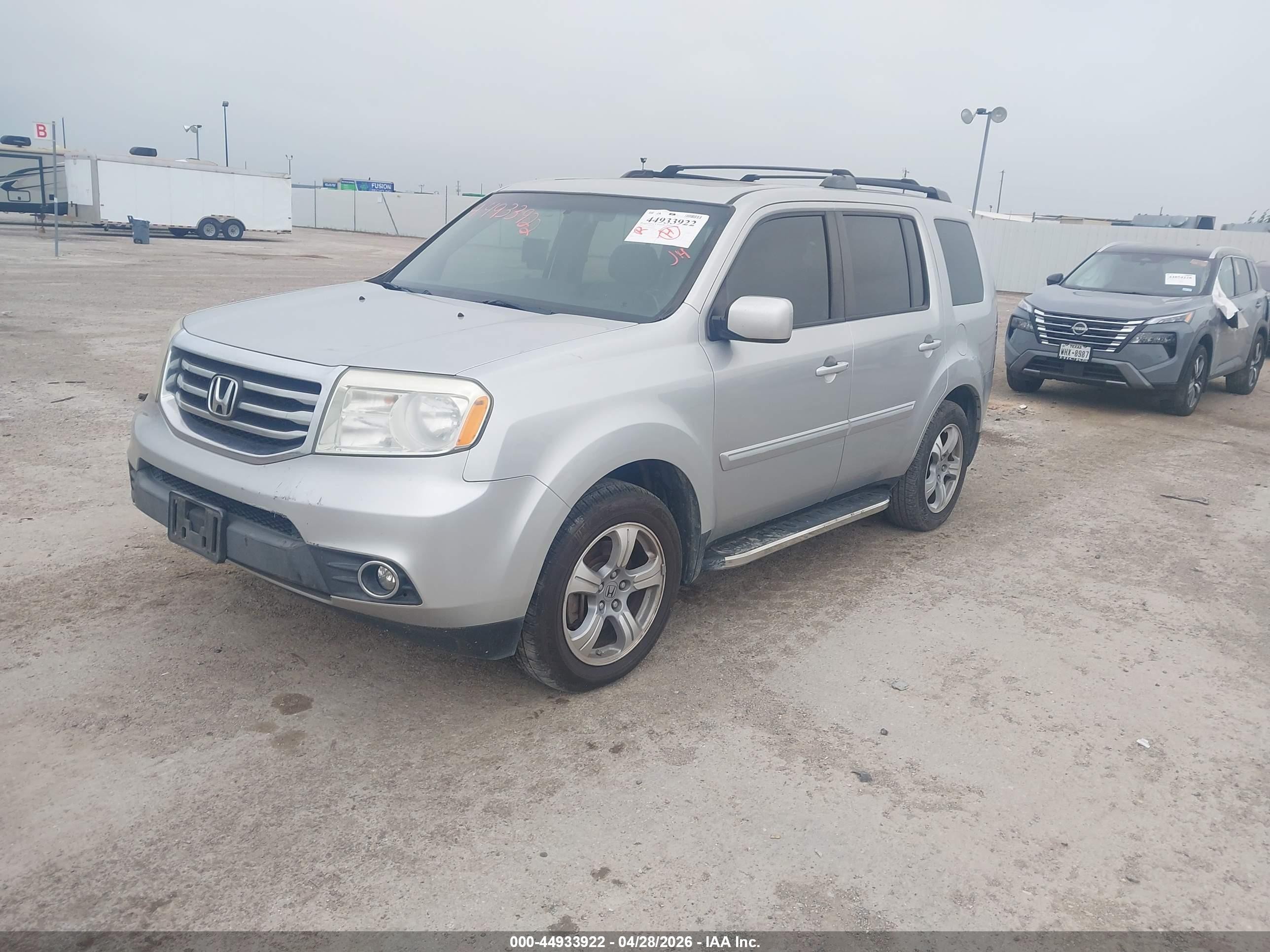 2013 Honda Pilot Ex-l Silver vin: 5FNYF3H59DB043973
