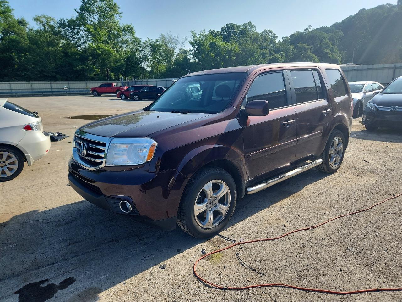 2013 Honda Pilot Exl Бордовый vin: 5FNYF3H59DB044783