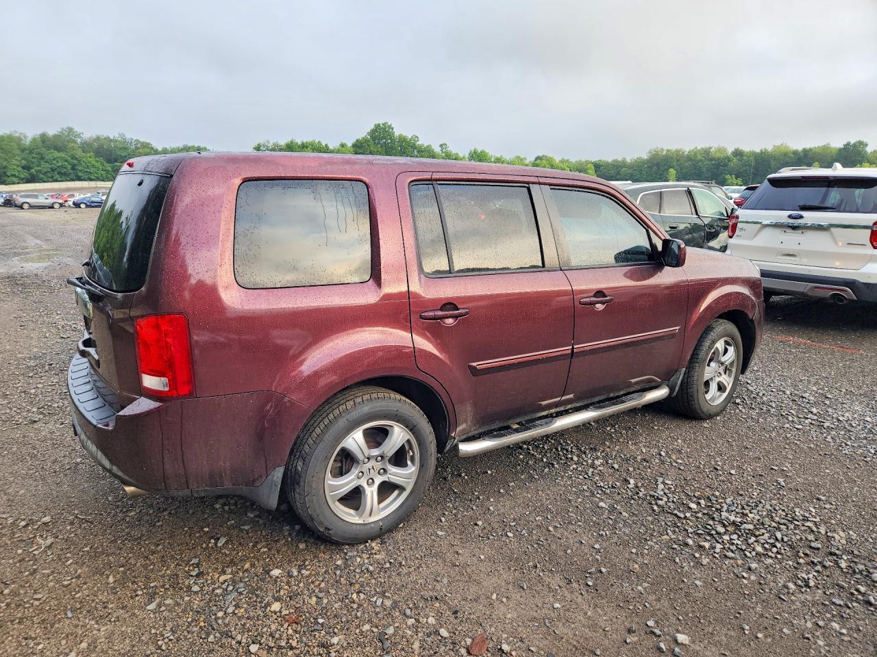 2013 Honda Pilot Exl Burgundy vin: 5FNYF3H59DB044783