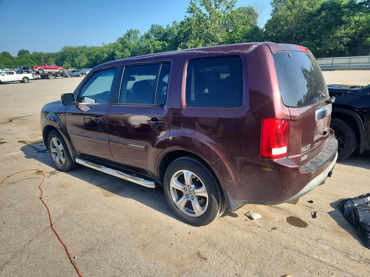2013 Honda Pilot Exl Burgundy vin: 5FNYF3H59DB044783