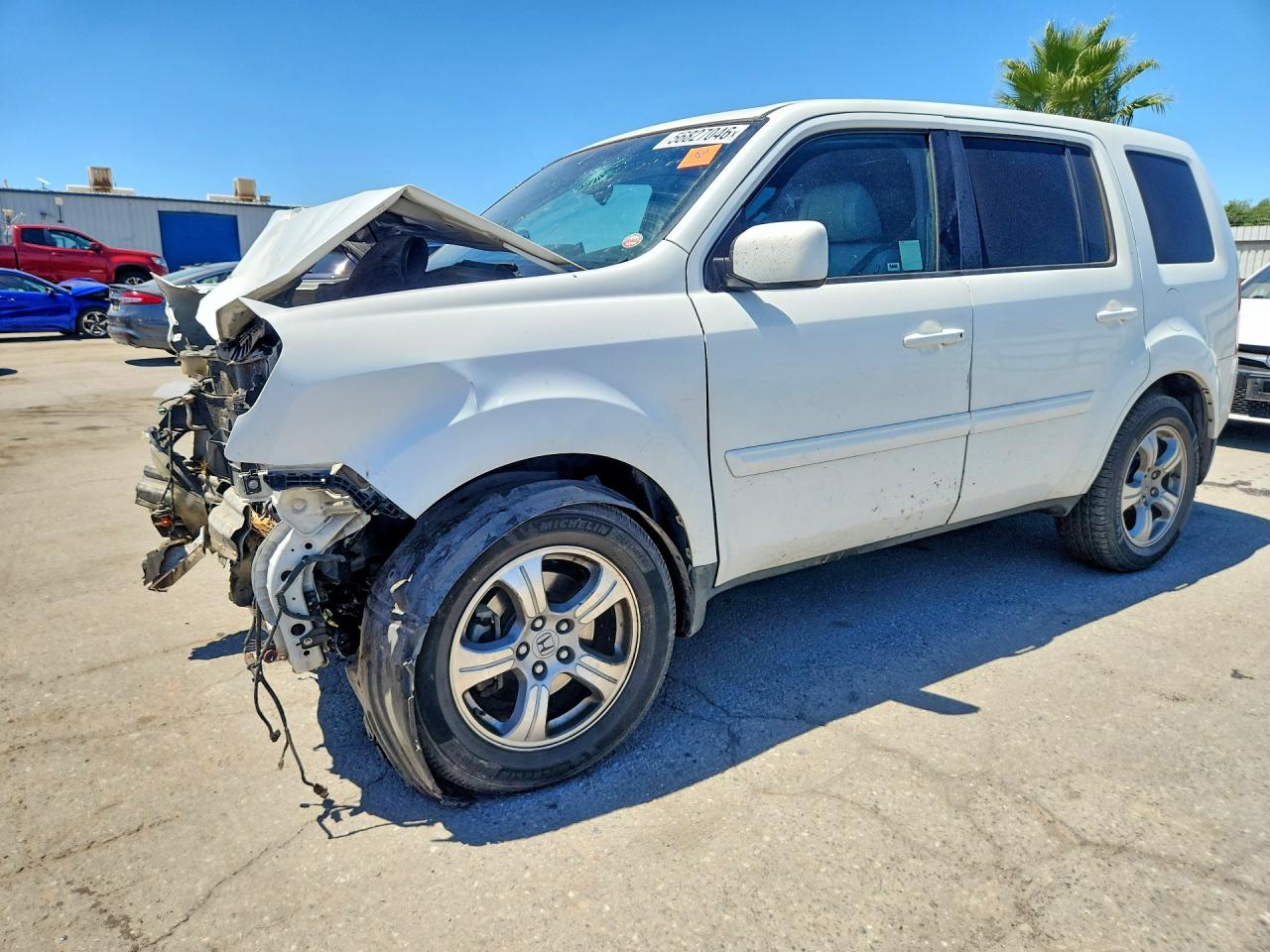 2014 Honda Pilot Exl Белый vin: 5FNYF3H59EB002017