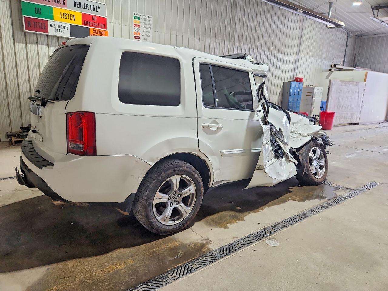 2014 Honda Pilot Exl White vin: 5FNYF3H59EB003409