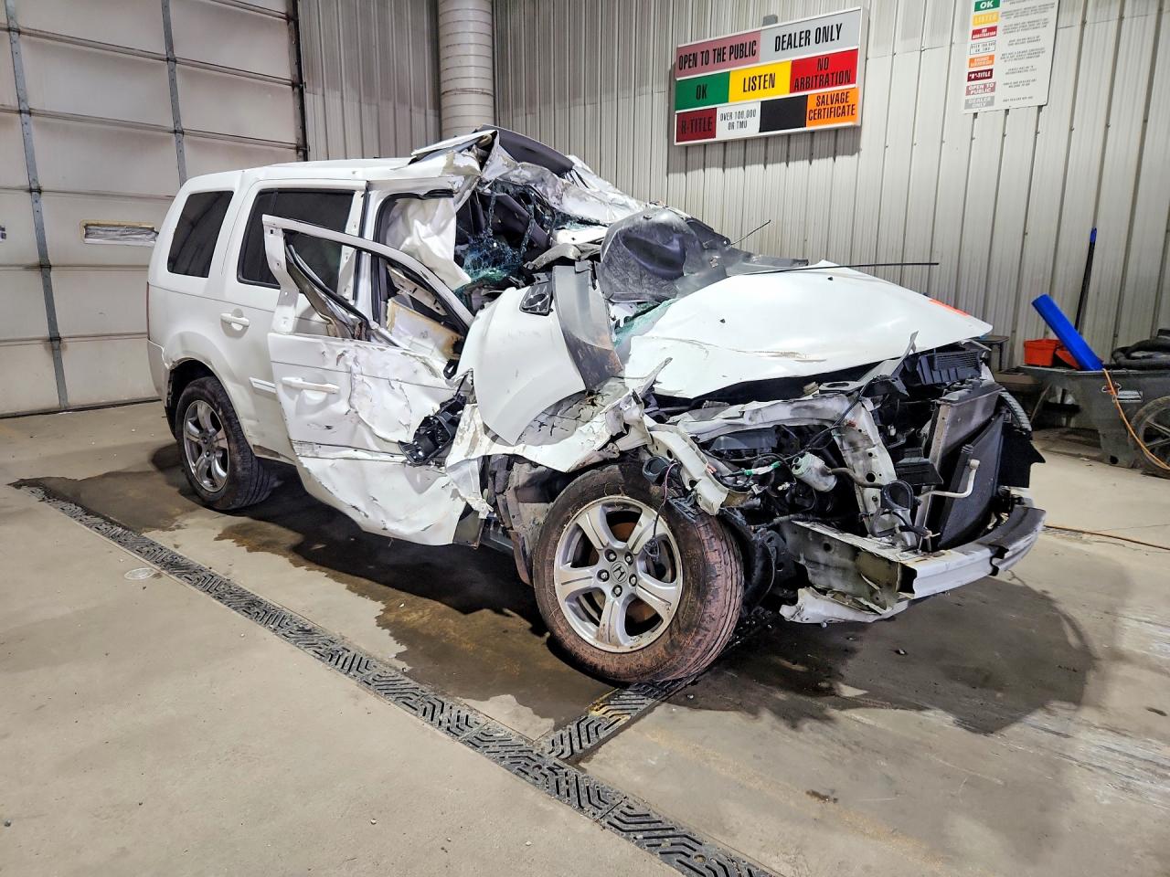 2014 Honda Pilot Exl White vin: 5FNYF3H59EB003409