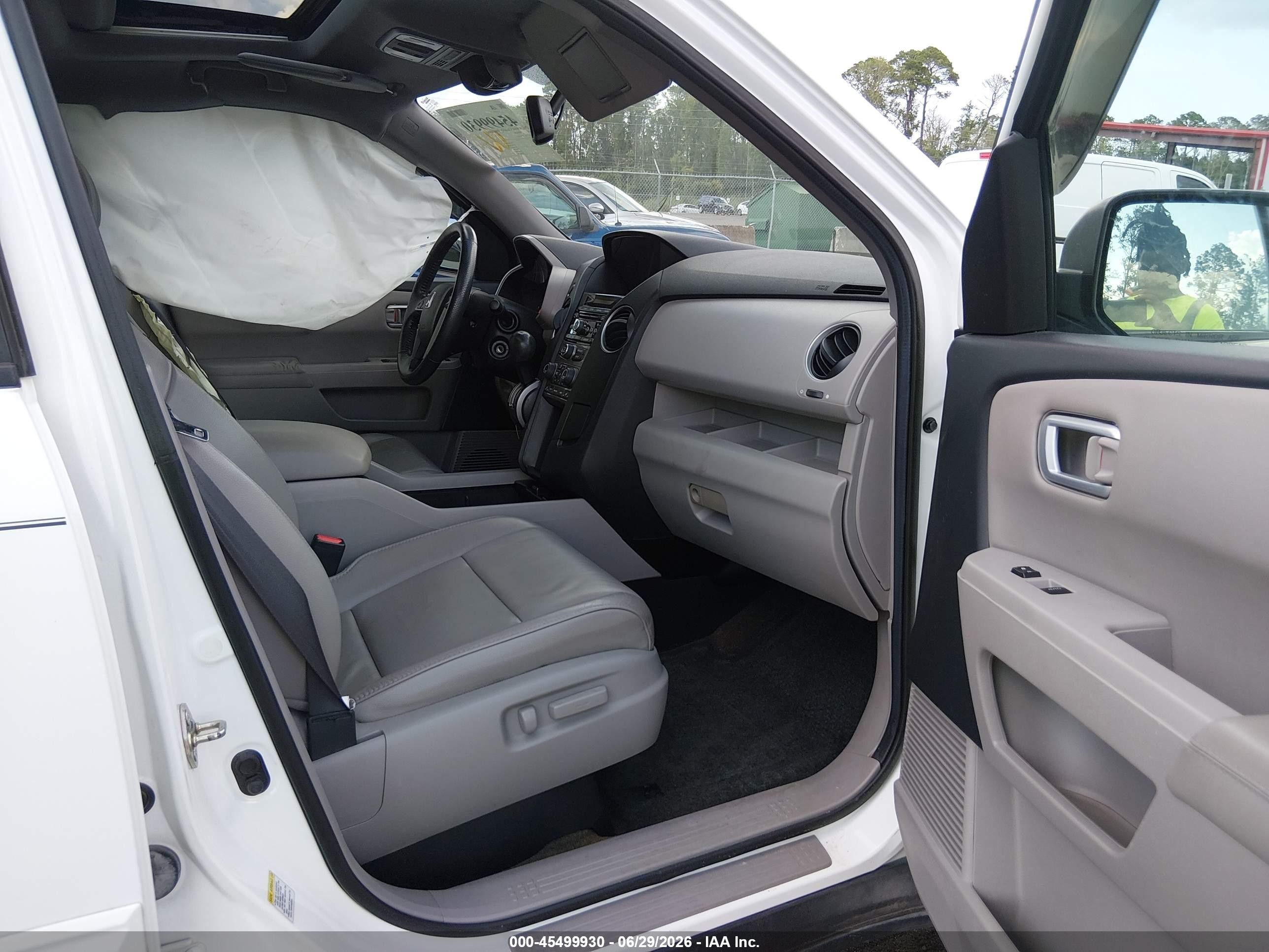 2014 Honda Pilot Ex-l White vin: 5FNYF3H59EB011610