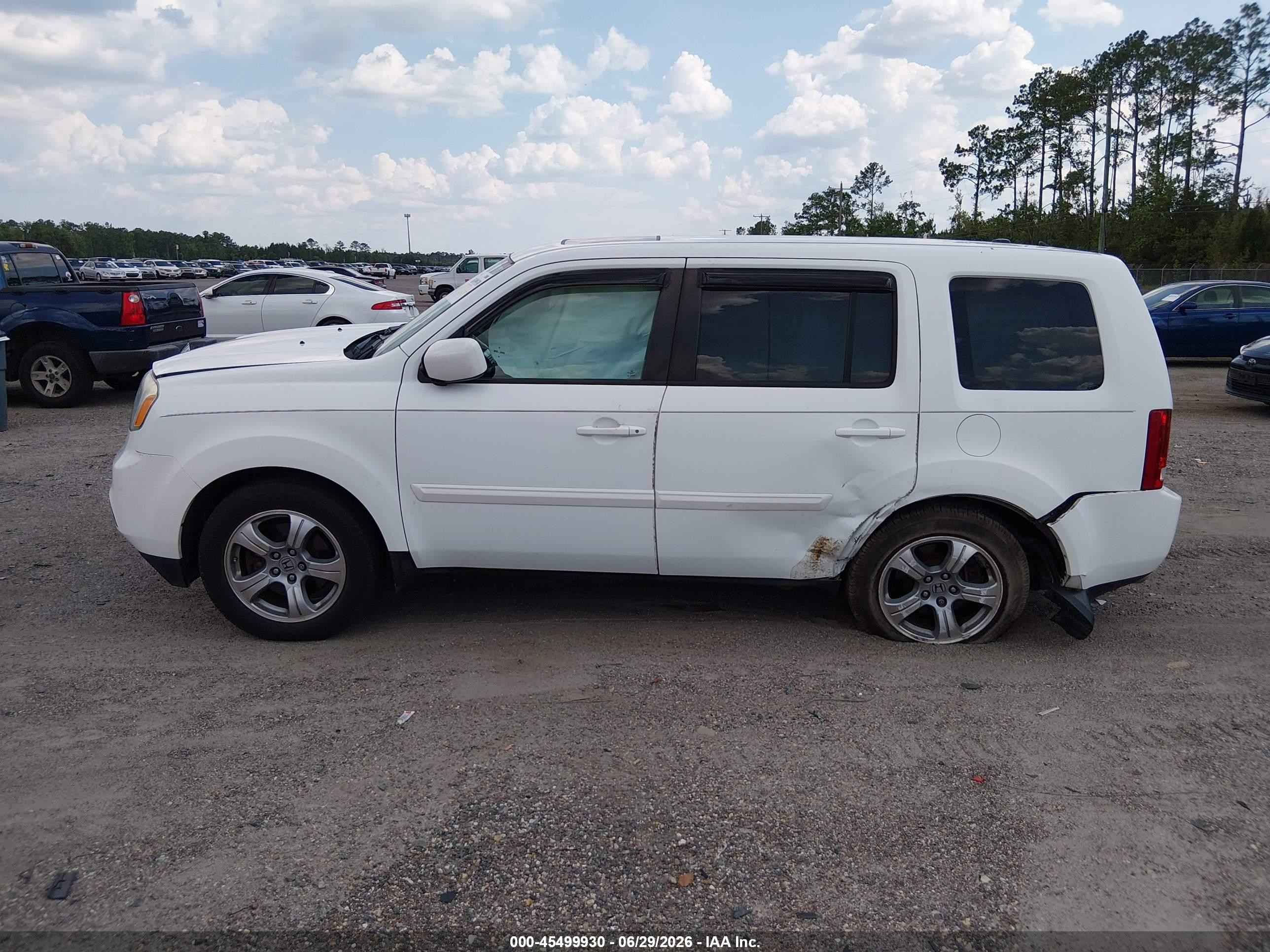 2014 Honda Pilot Ex-l White vin: 5FNYF3H59EB011610