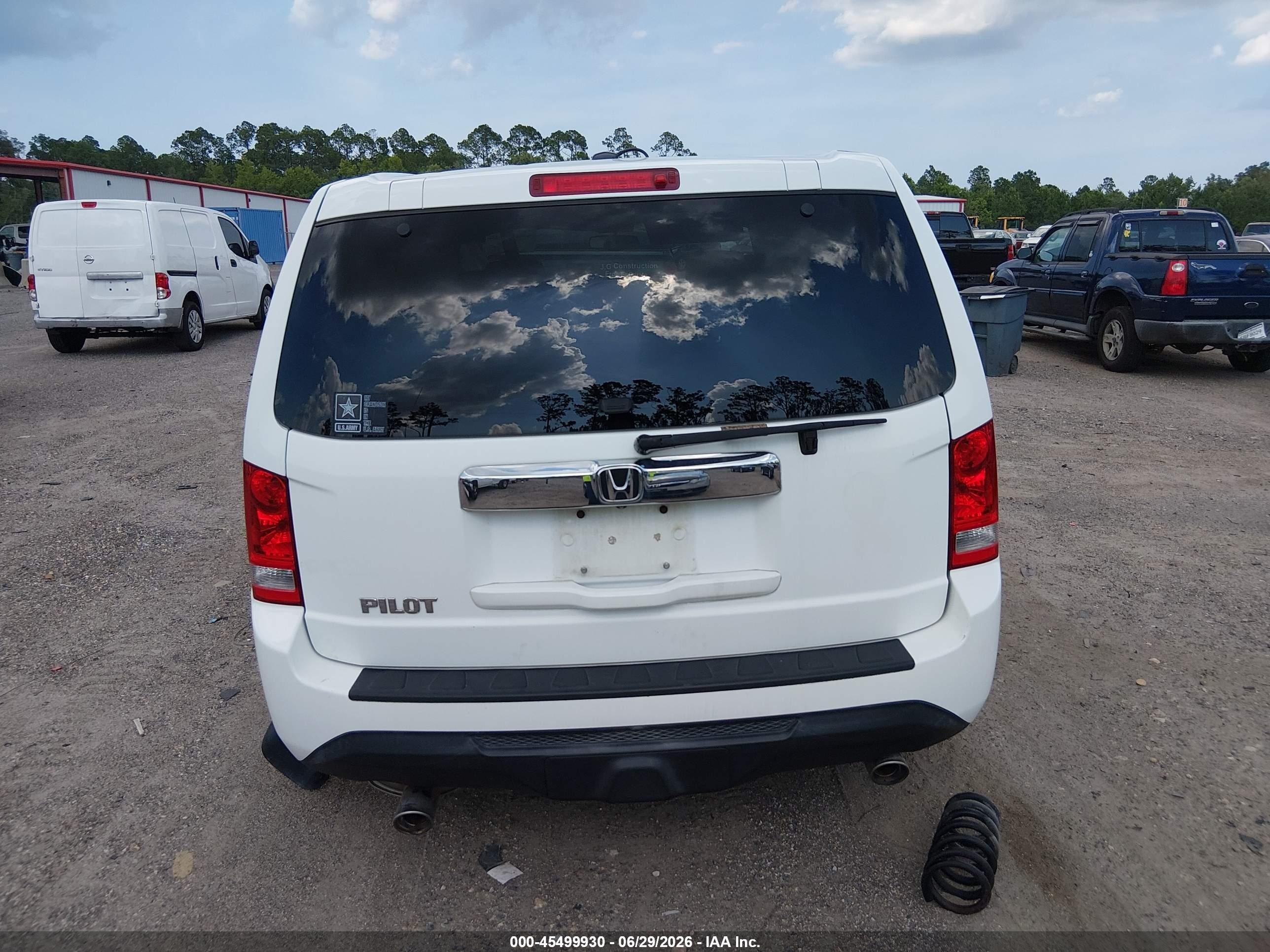 2014 Honda Pilot Ex-l White vin: 5FNYF3H59EB011610