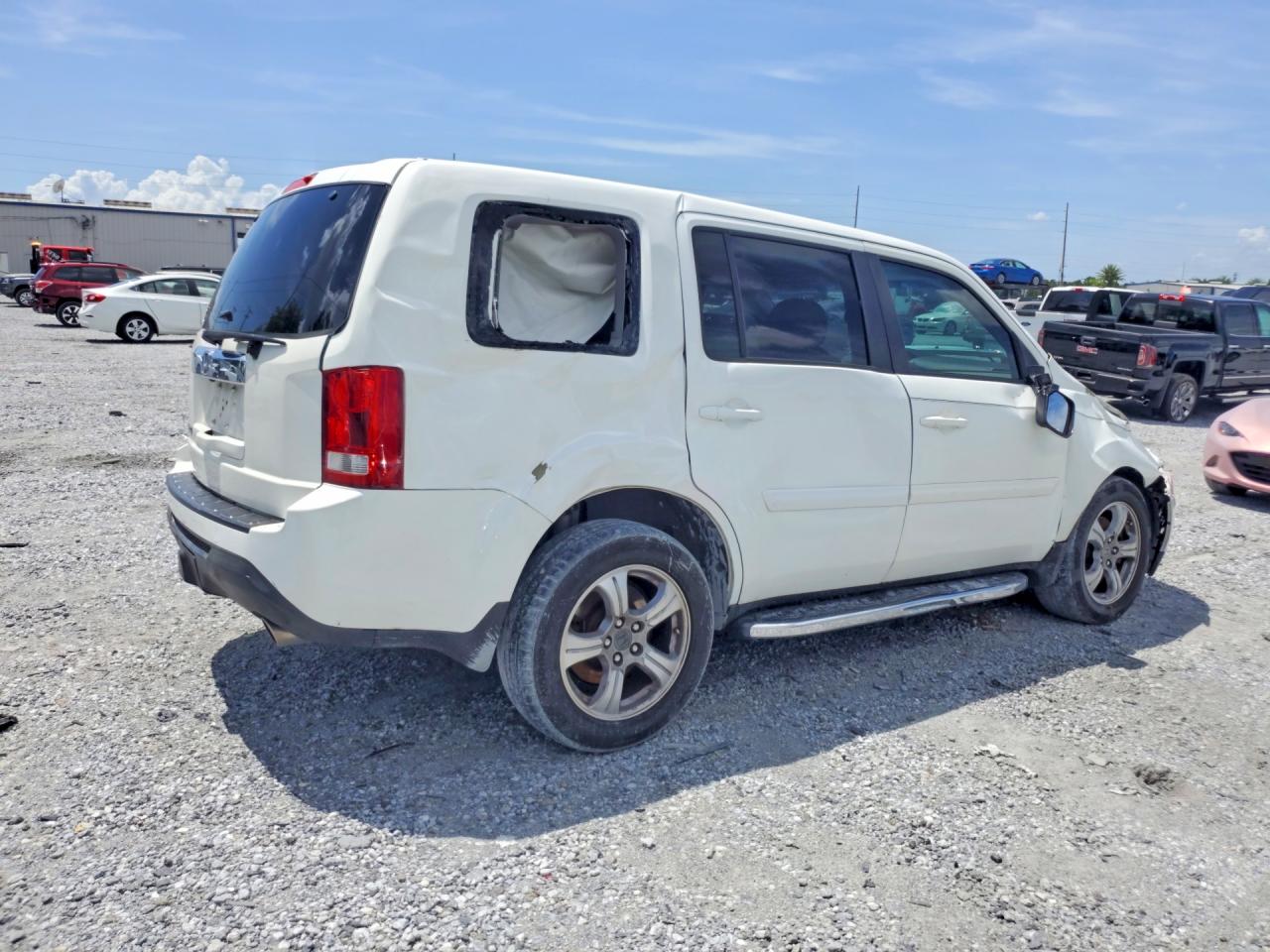 2014 Honda Pilot Exl White vin: 5FNYF3H59EB017939