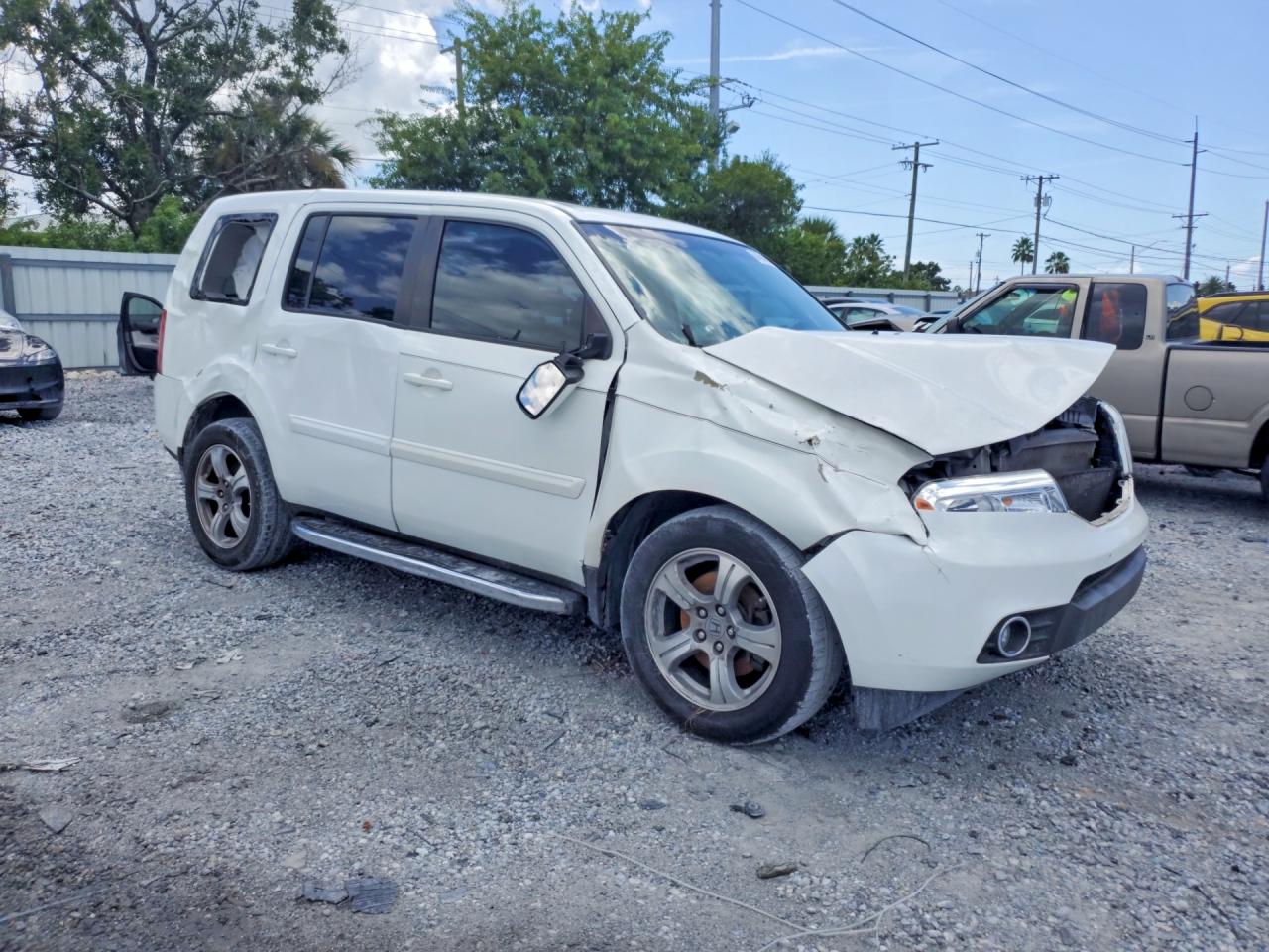 2014 Honda Pilot Exl White vin: 5FNYF3H59EB017939