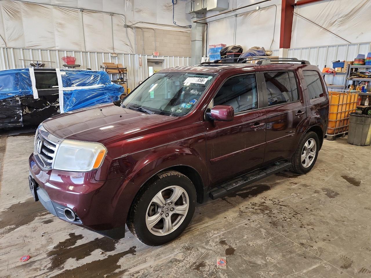 2015 Honda Pilot Exl Maroon vin: 5FNYF3H59FB001712